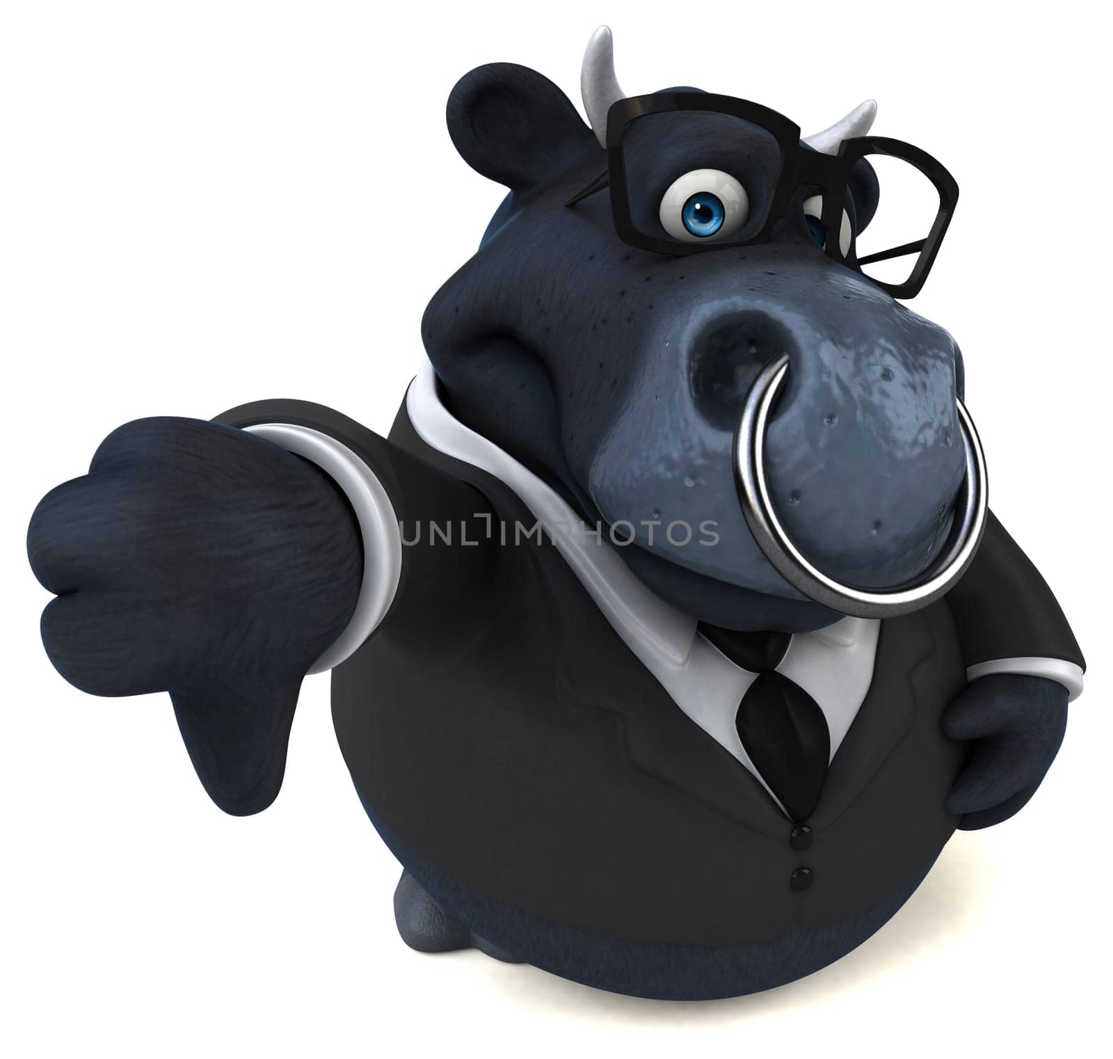 Fun bull - 3D Illustration