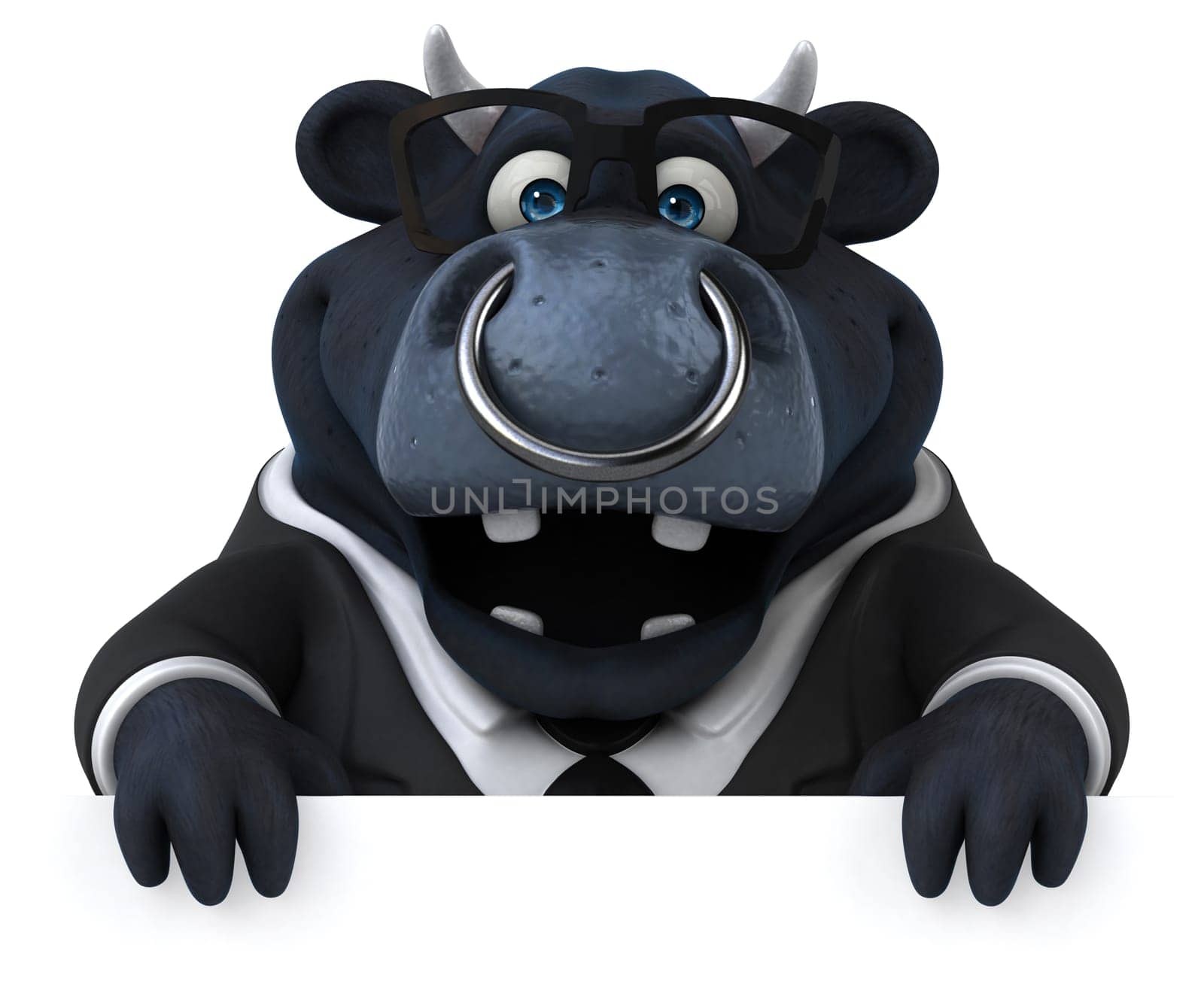 Fun bull - 3D Illustration