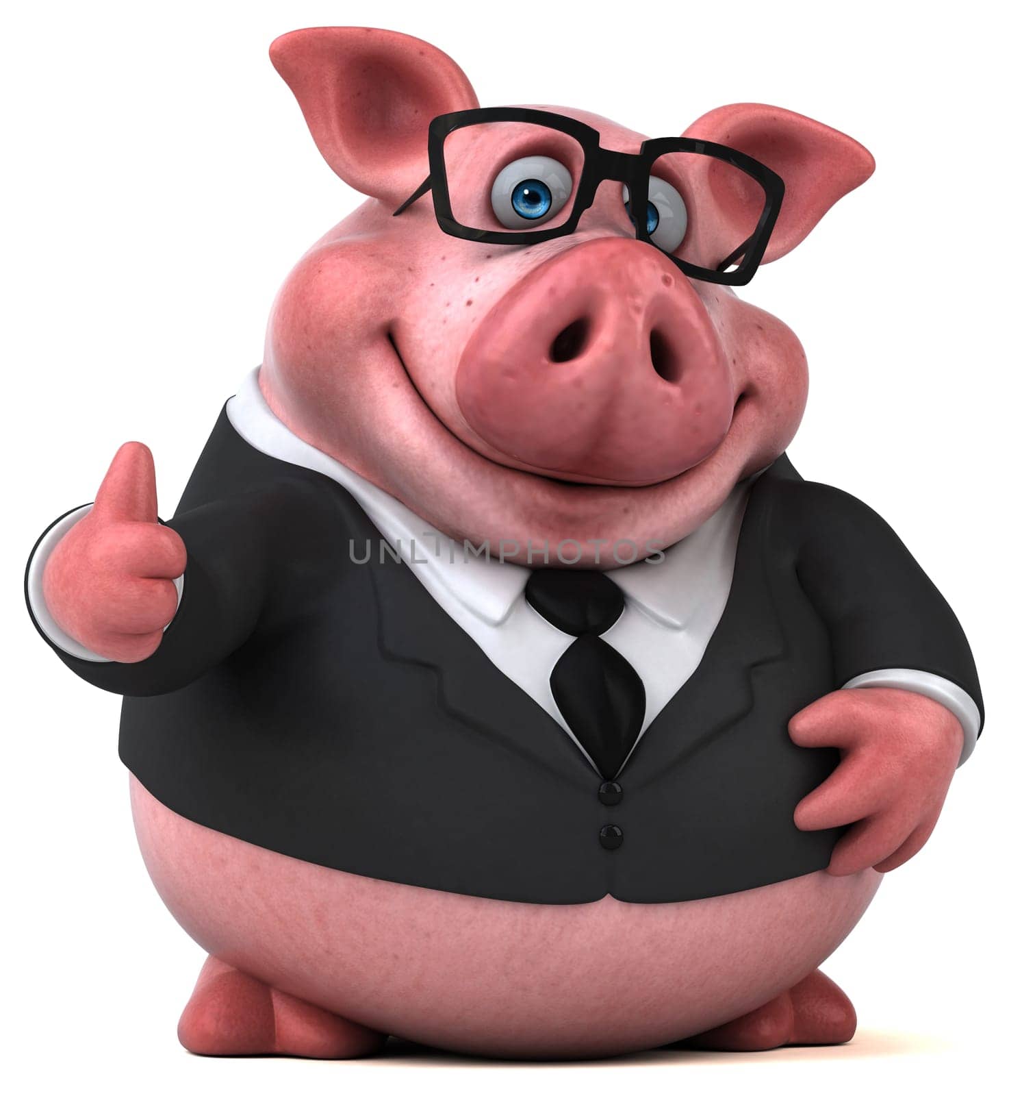 Fun pig - 3D Illustration
