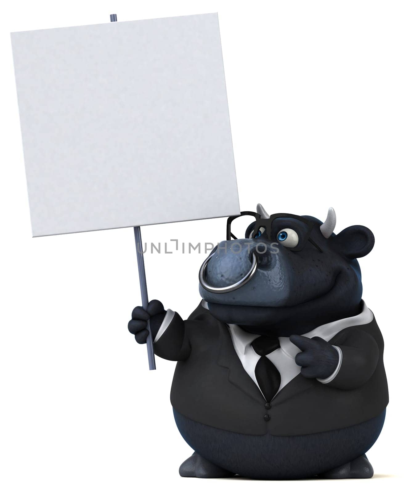 Fun bull - 3D Illustration