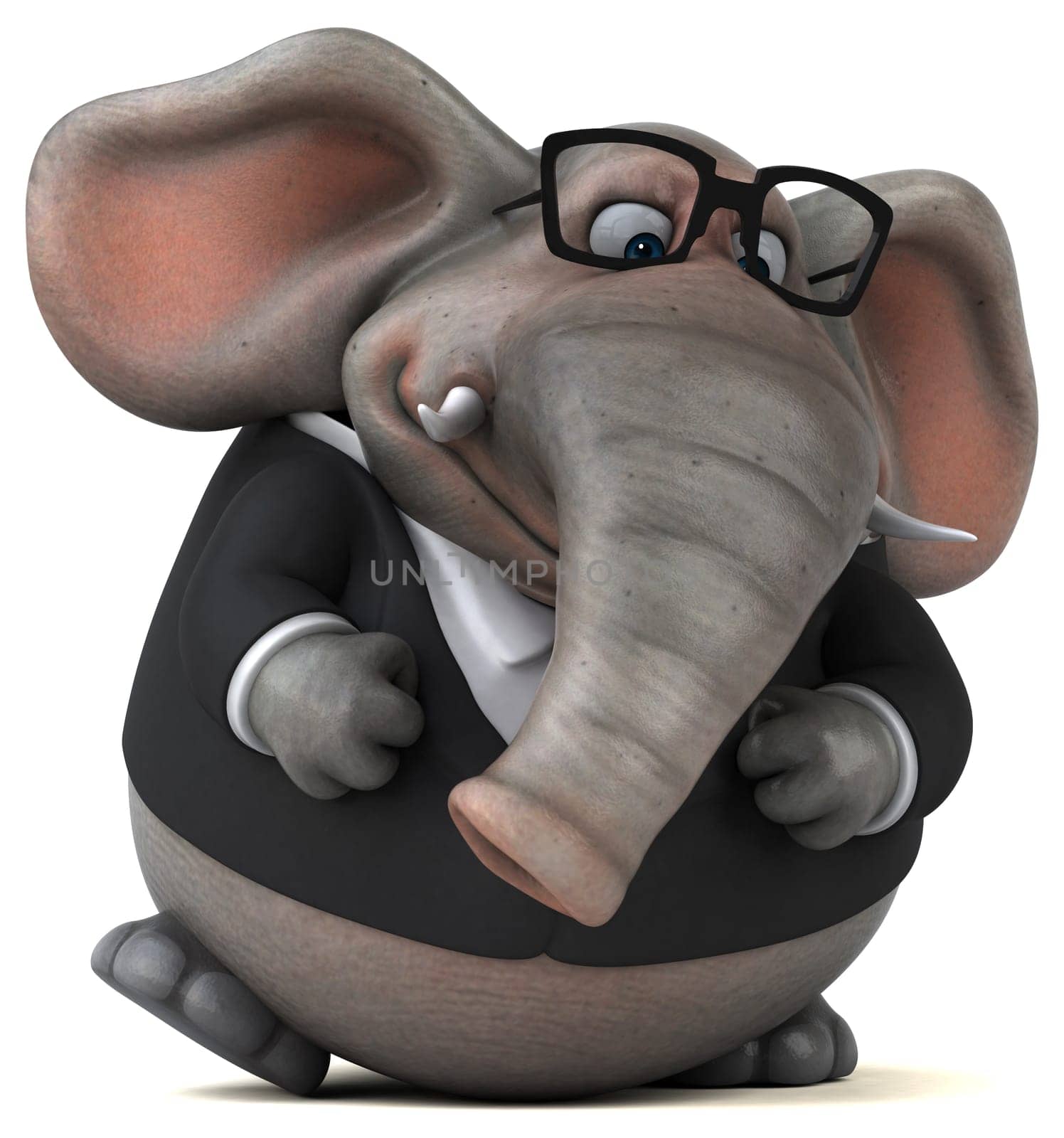 Fun elephant - 3D Illustration