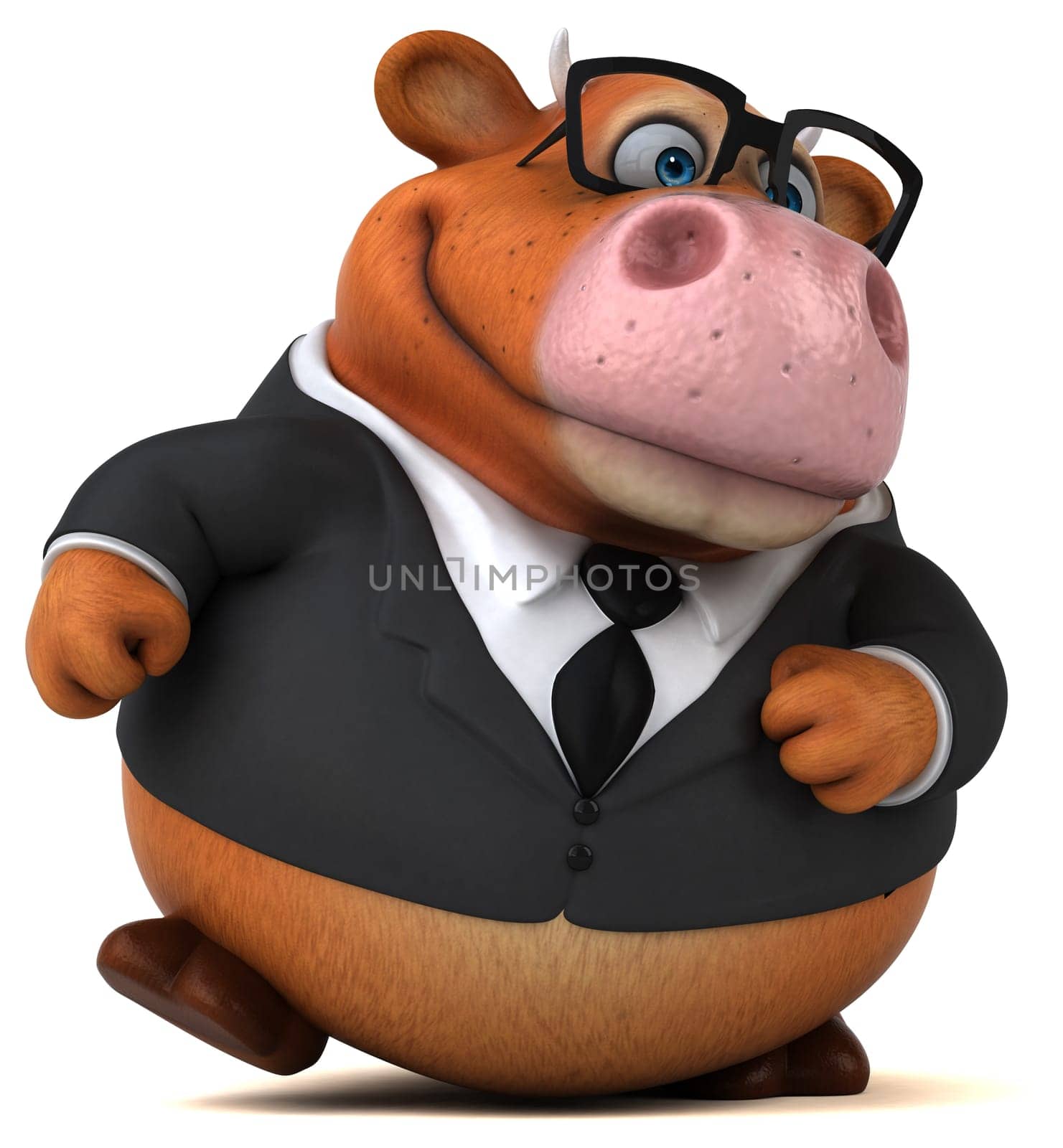 Fun cow - 3D Illustration