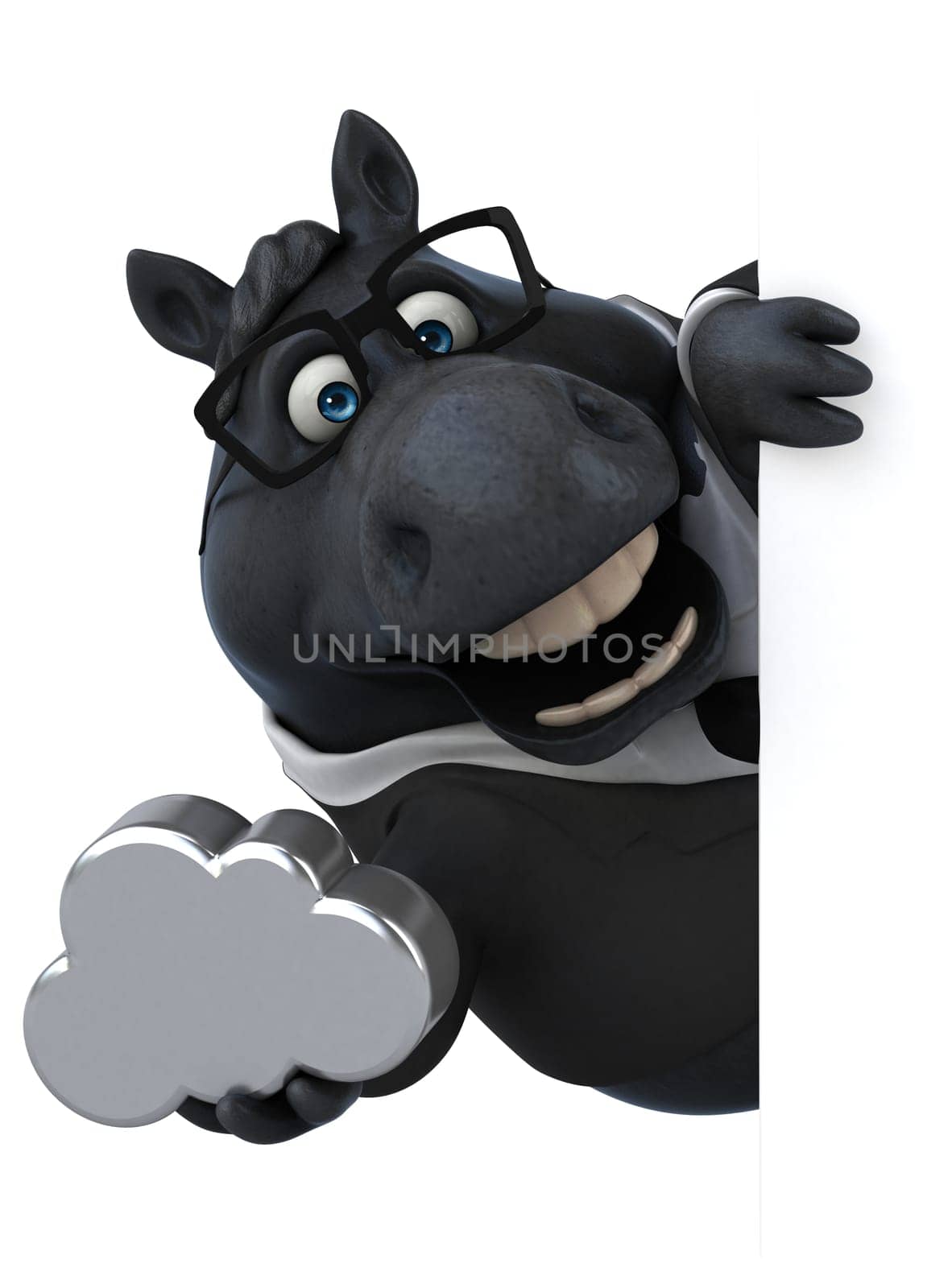 Fun horse - 3D Illustration