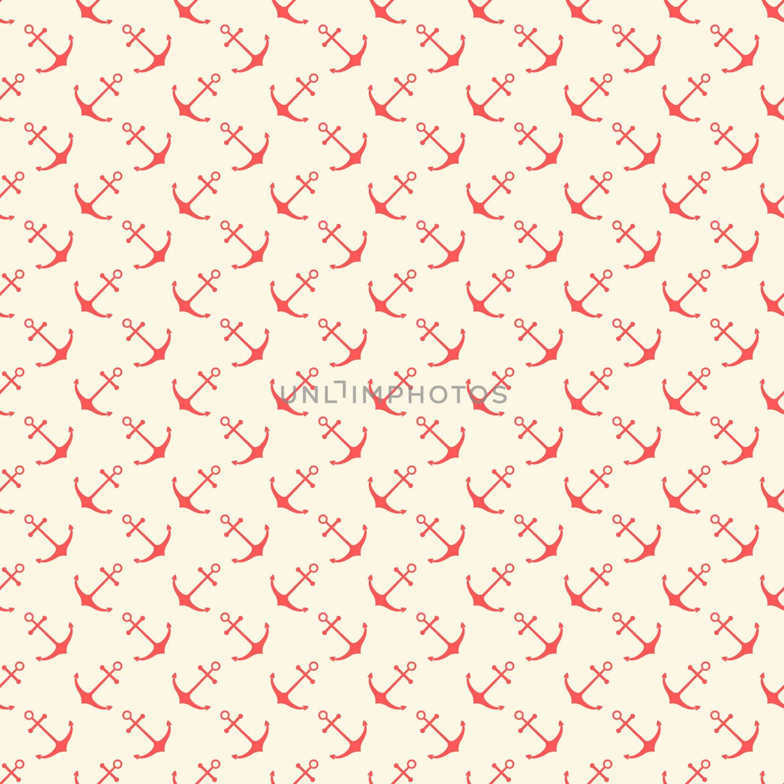 Nautical seamless pattern with ship anchors. Vector illustration