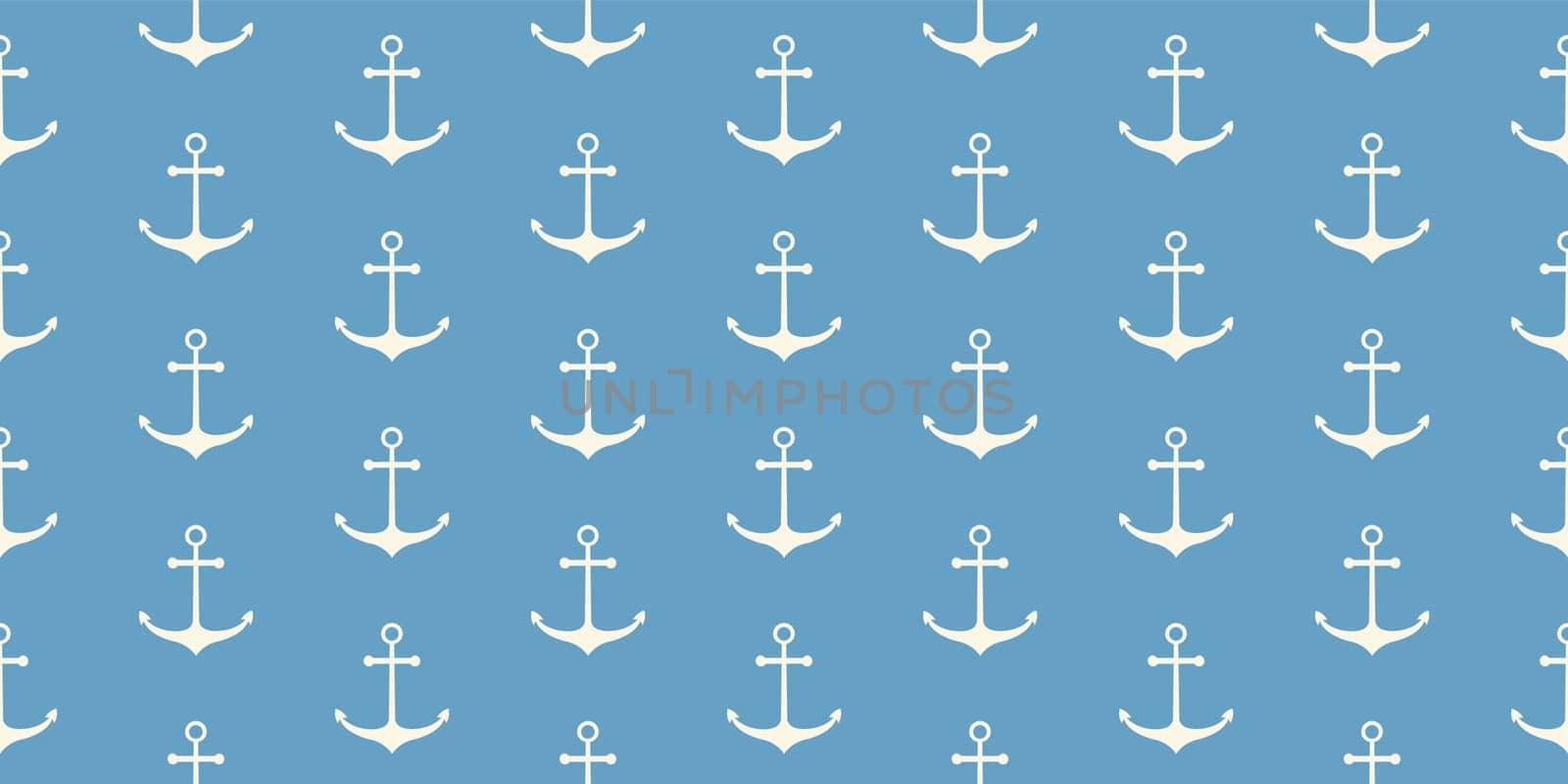 Nautical seamless pattern with ship anchors. Vector illustration