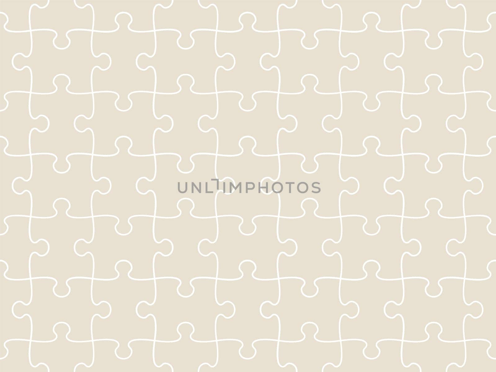 Seamless pattern of completed puzzle pieces grid. Vector illustration