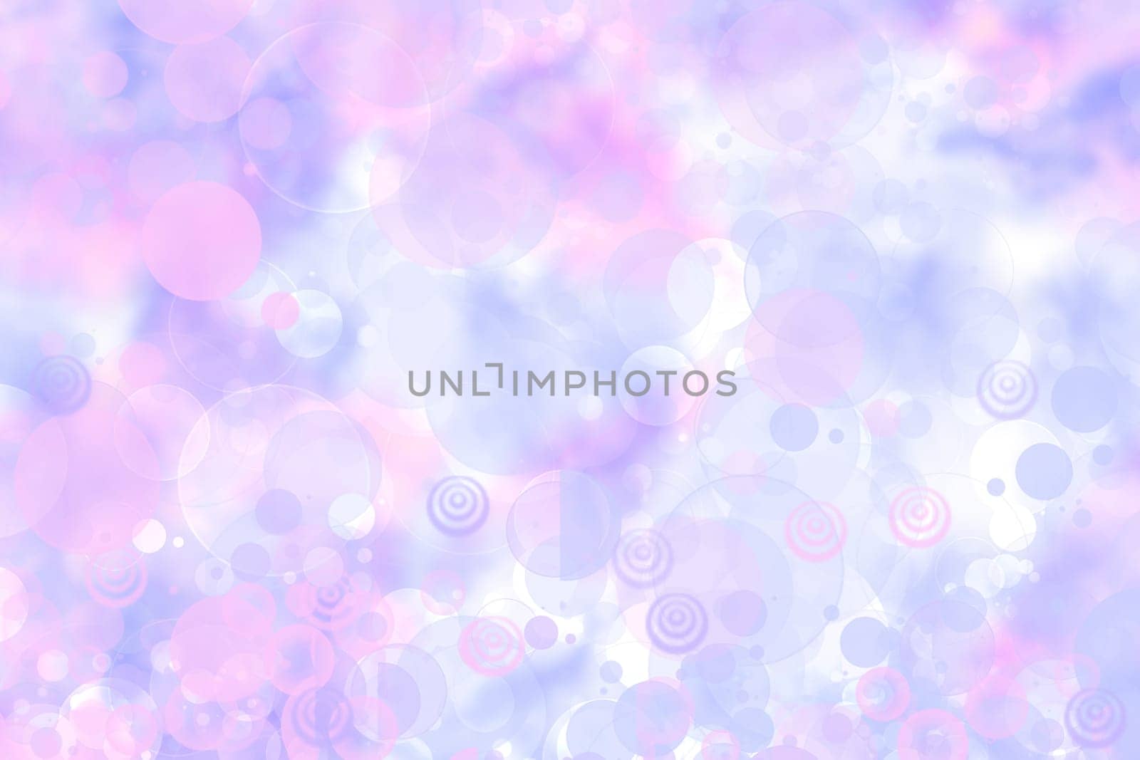 Abstract blurred vivid spring summer light delicate pastel pink blue bokeh background texture with bright soft color circles and glowing bokeh lights. Card concept. Beautiful backdrop illustration.