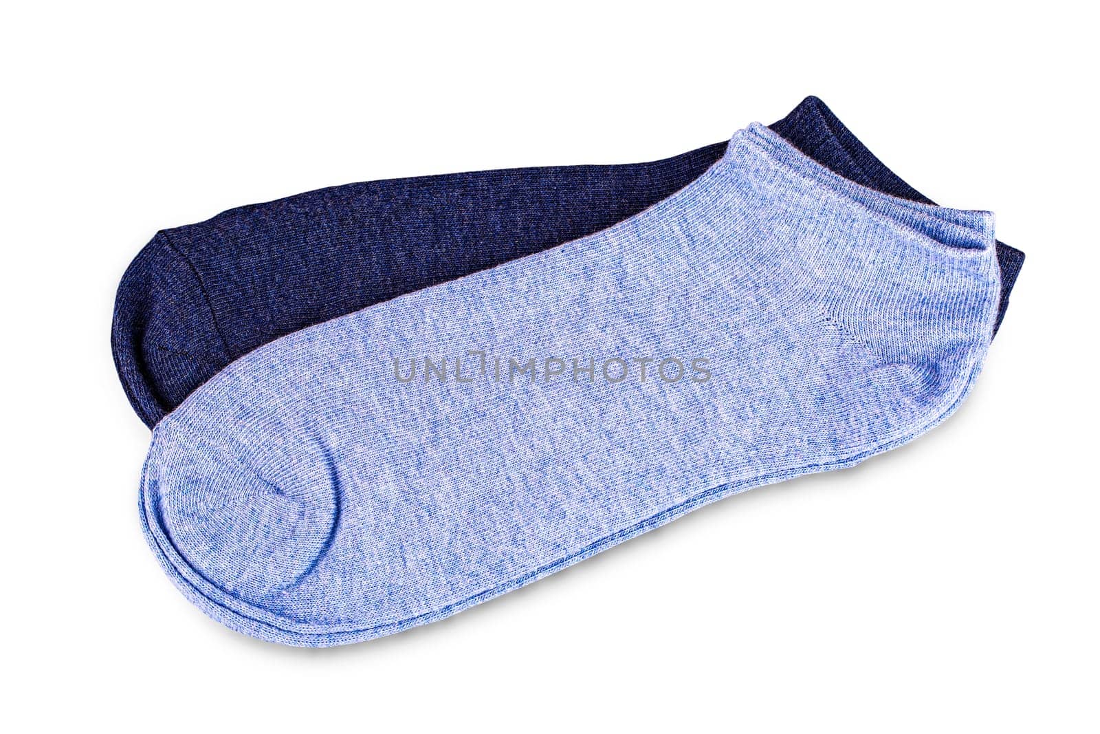 The Pair of socks isolated on a white background with clipping paths