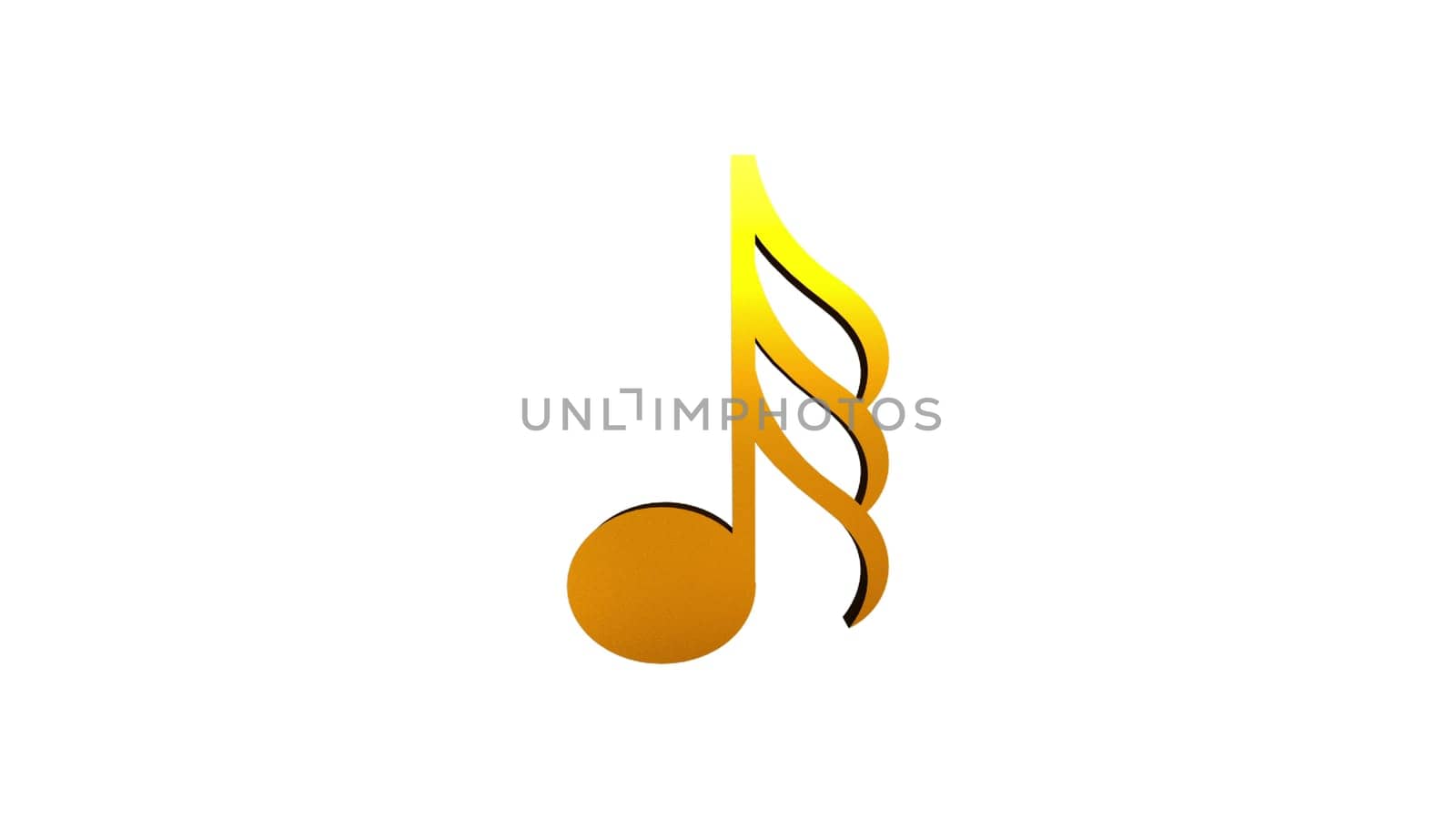 Bright artistic element of melodic 3d render design. Classic soundtrack with realistic textured shape. Sign for creative modern audio with high and low frequencies.