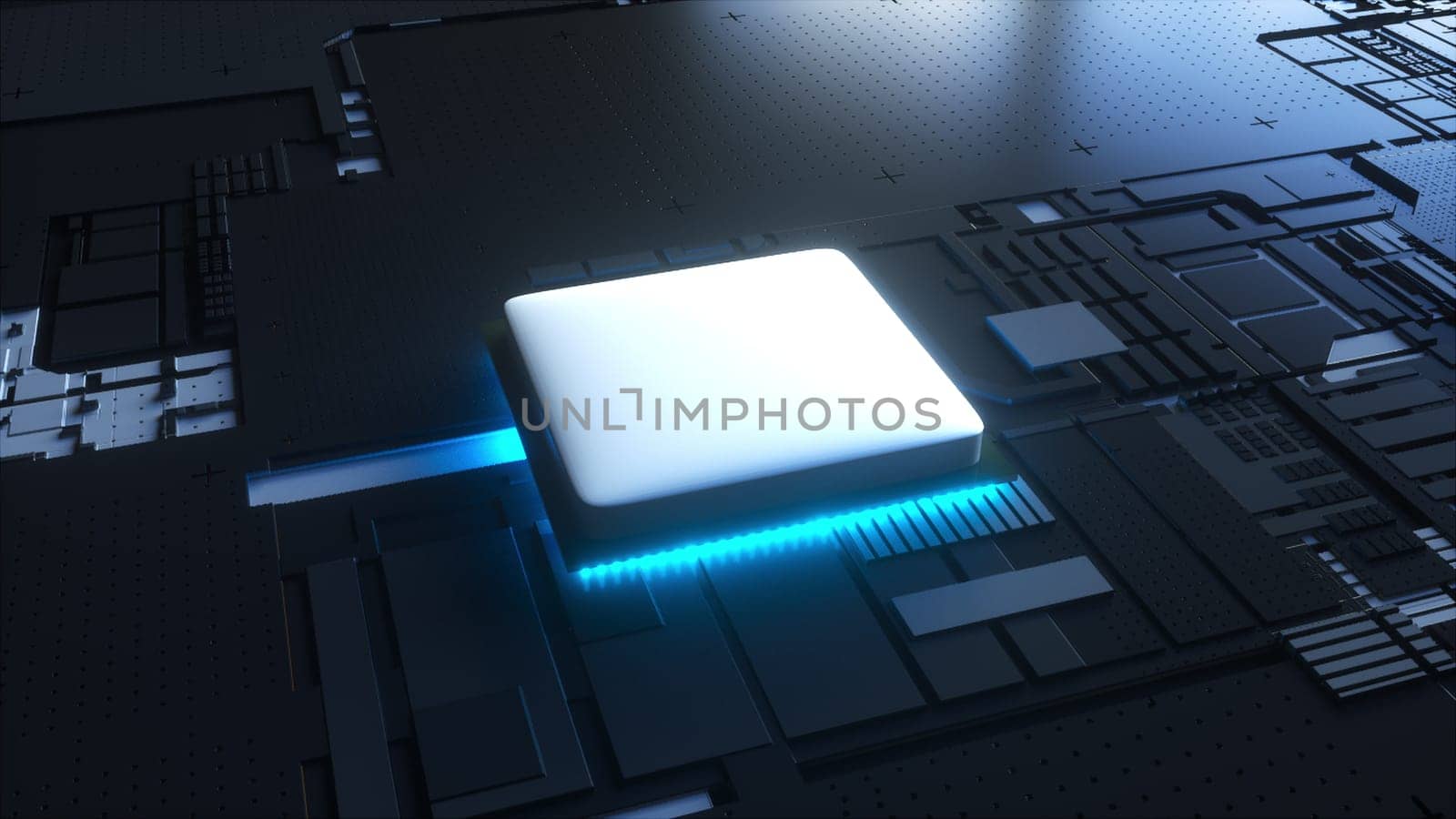 Digital circuit with 3d render boards and integrated microprocessor contacts. Computational semiconductors with collection and transmission of electronic information.
