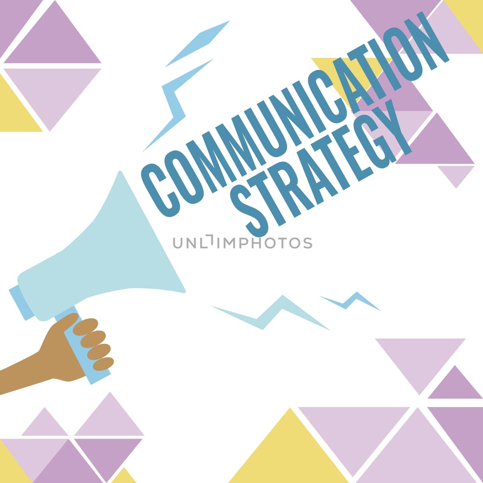 Sign displaying Communication Strategy, Business showcase Verbal Nonverbal or Visual Plans of Goal and Method Illustration Of Loud Megaphone Making Announcement To The Public.