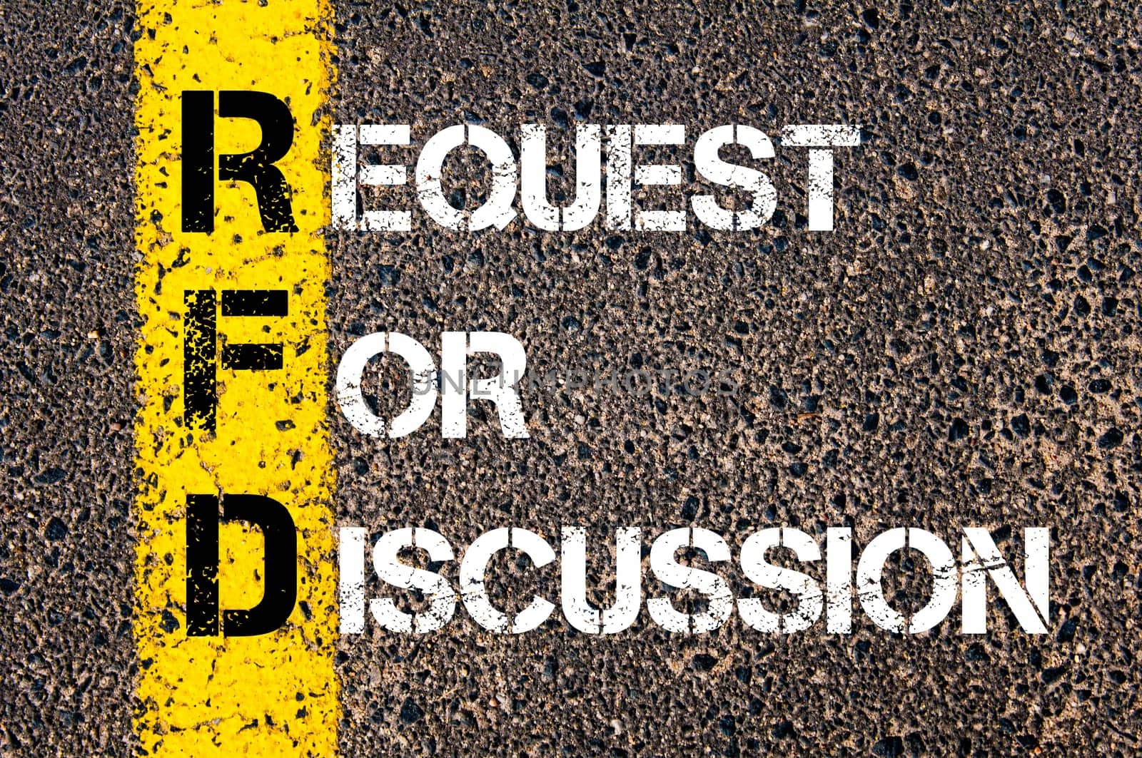 Business Acronym BMI - Body Mass Index..Yellow paint line on the road against asphalt background. Conceptual image
