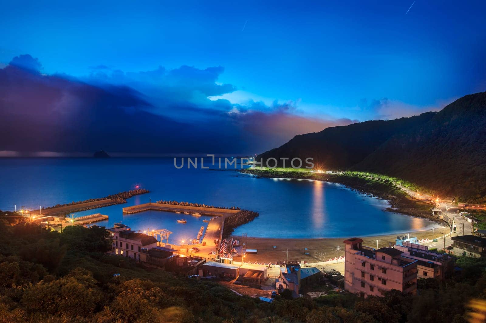 Sunrise fishing village, Taiwan for adv or others purpose use