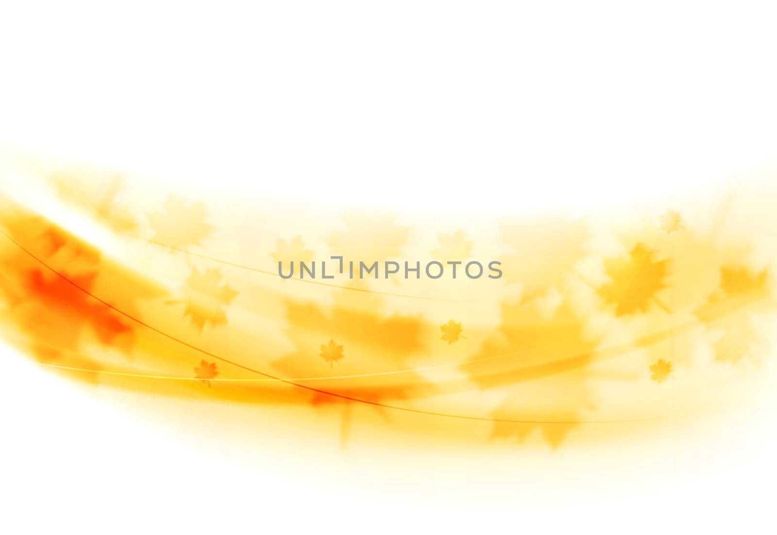 Yellow colorful waves autumn background. Vector design