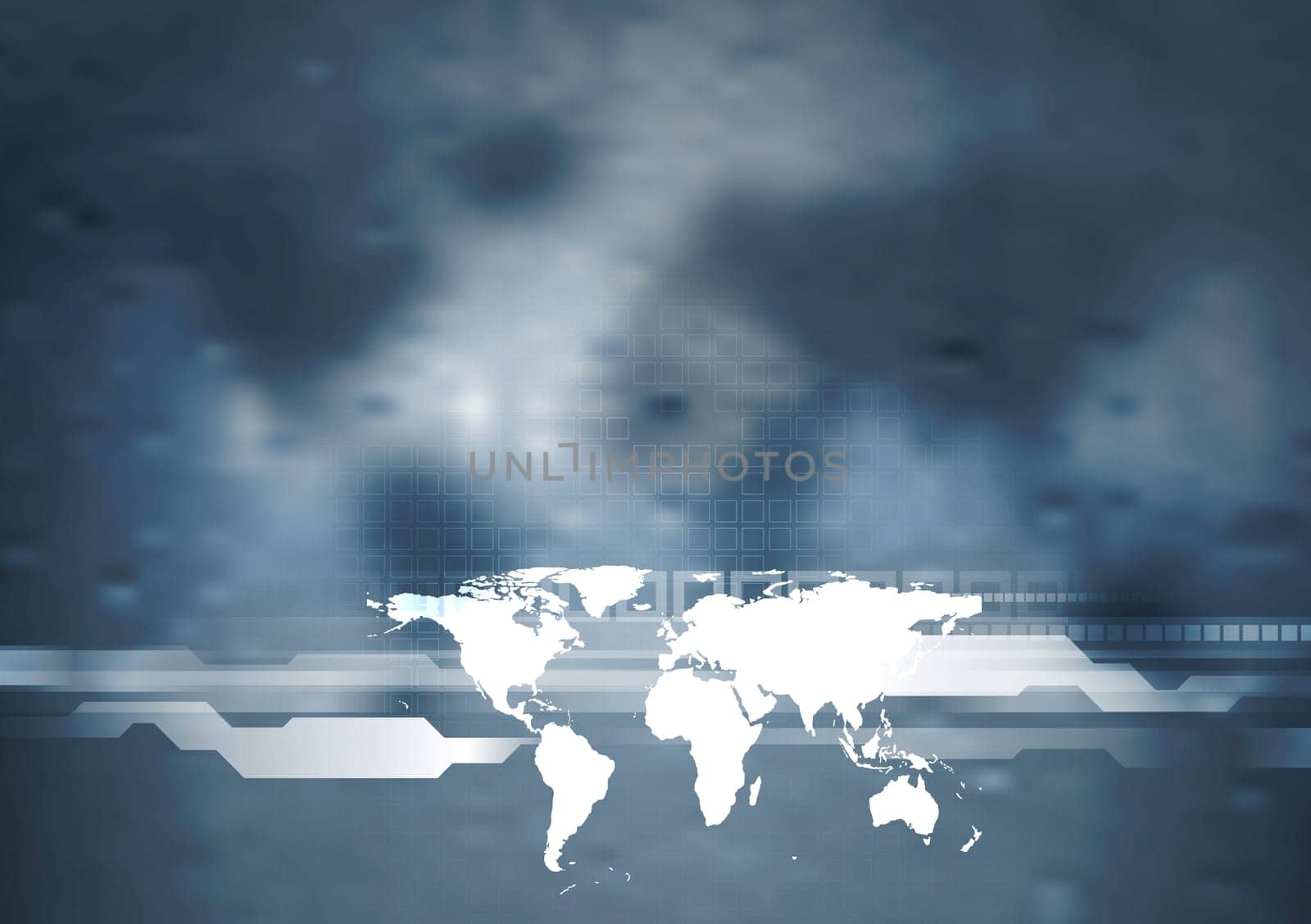 Technology dark blue design. Vector corporate template