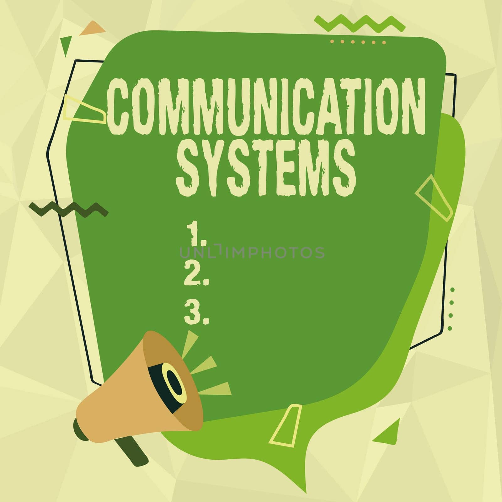 Sign displaying Communication Systems, Business approach Flow of Information use of Machine to transmit signals Megaphone Drawing Making New Announcement To Chat Cloud.