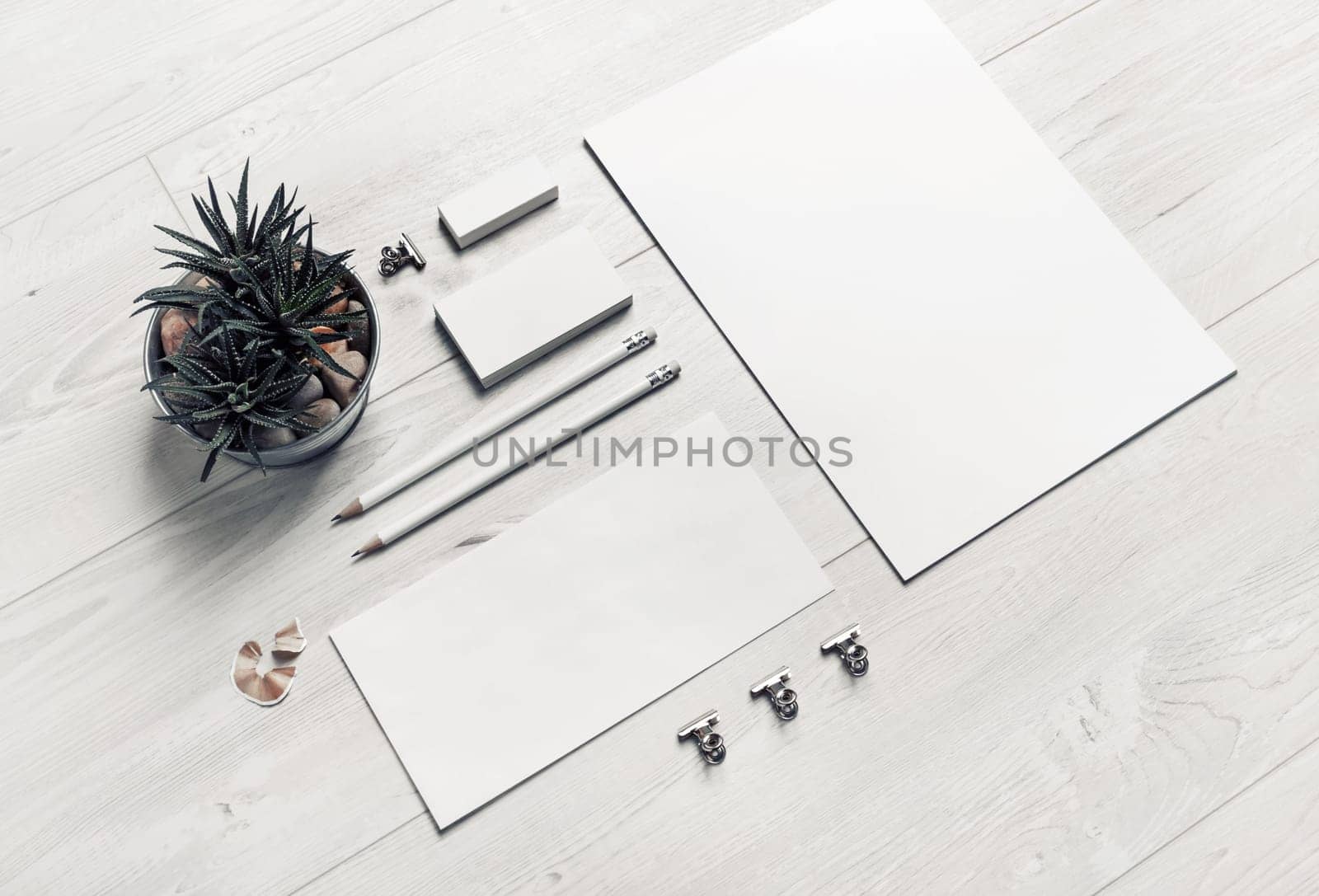 Blank stationery template for placing your design. Mockup for branding identity.