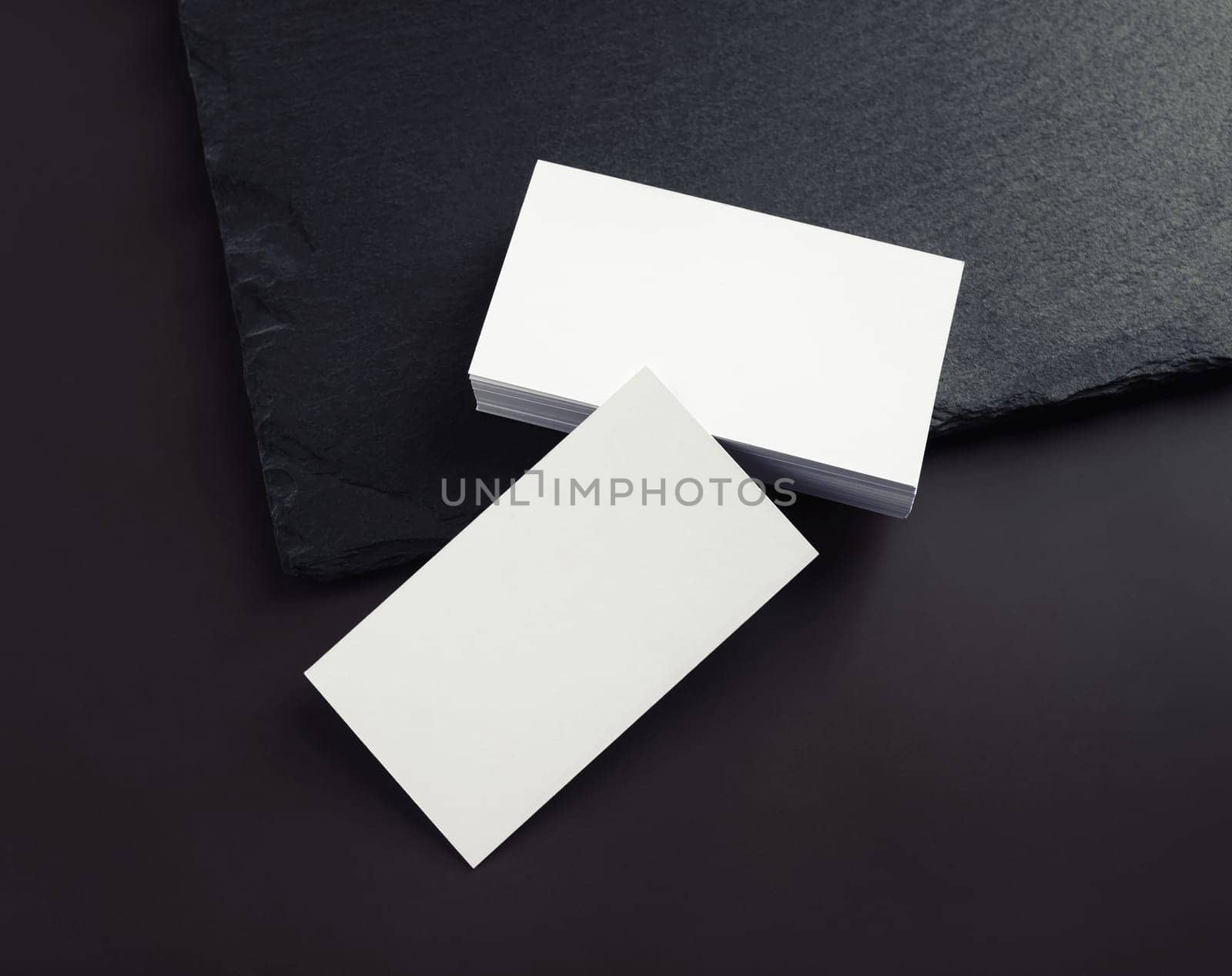 Photo of blank business cards. Template for ID.