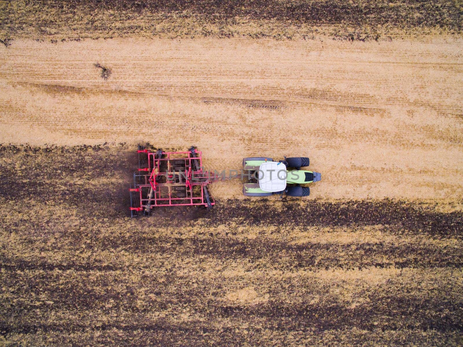 Harvesting in the field. Land cultivation.