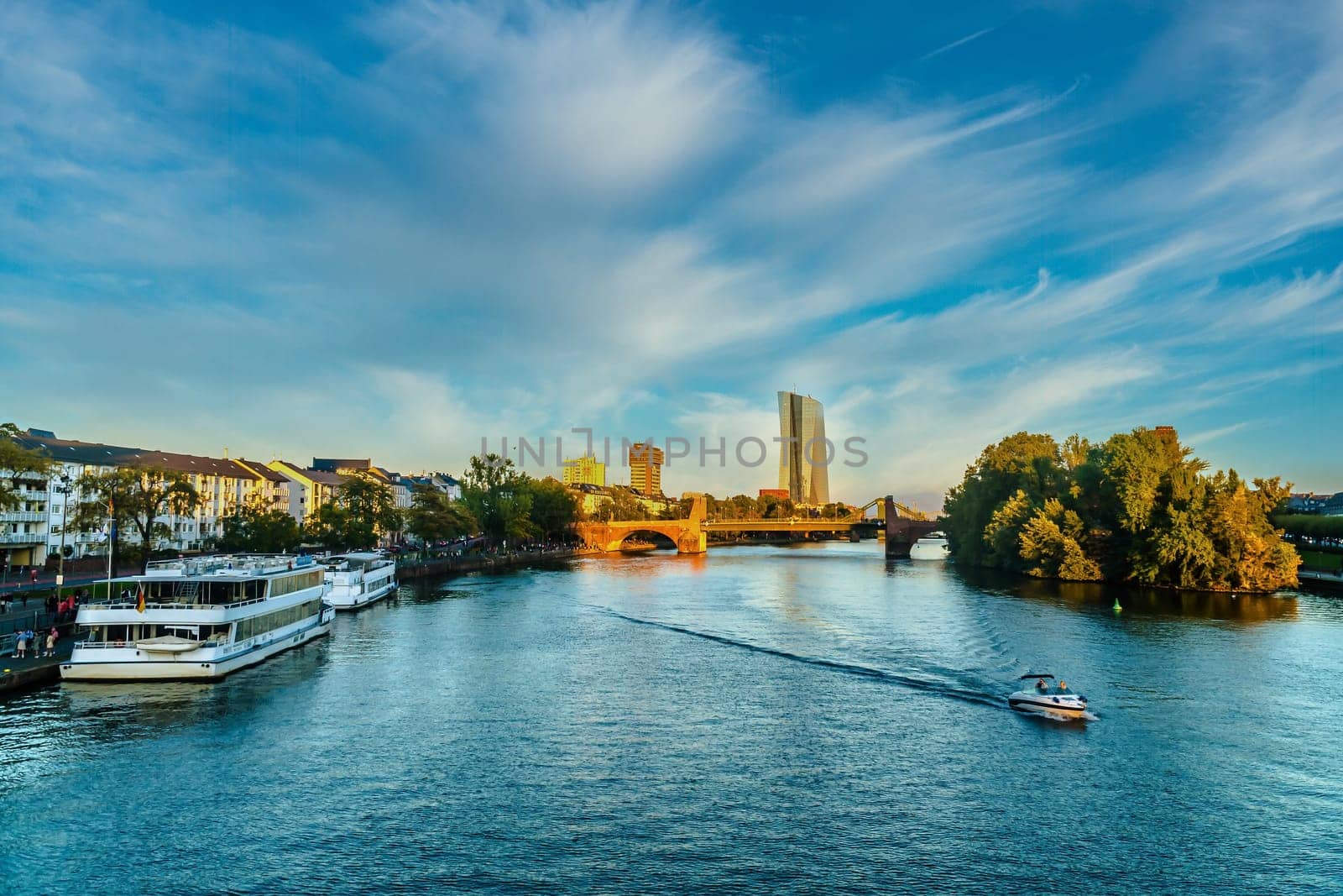 Cityscape from Frankfurt with the River Main