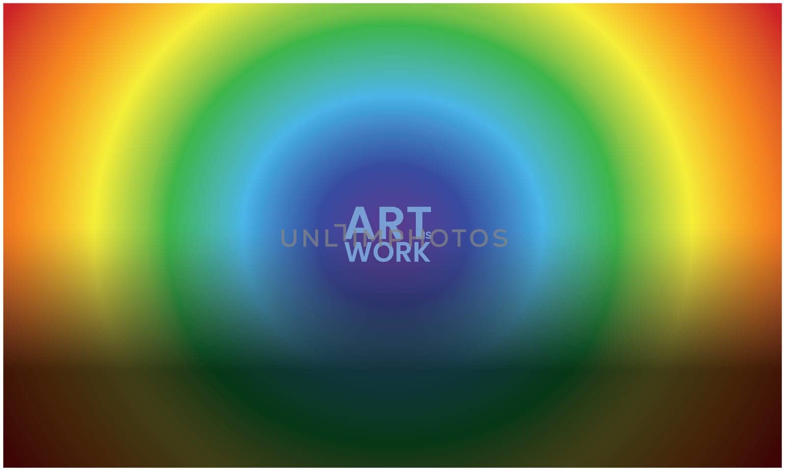 art is work text on abstract rainbow background