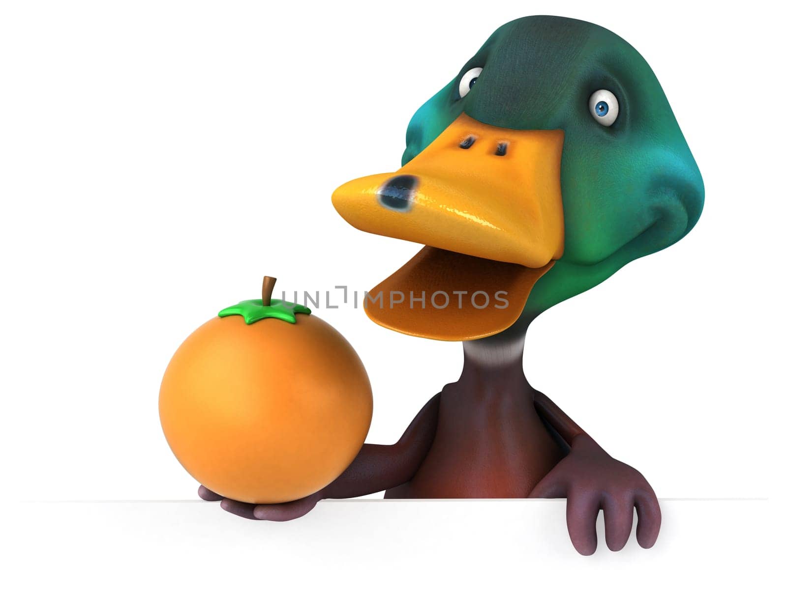 Fun duck - 3D Illustration