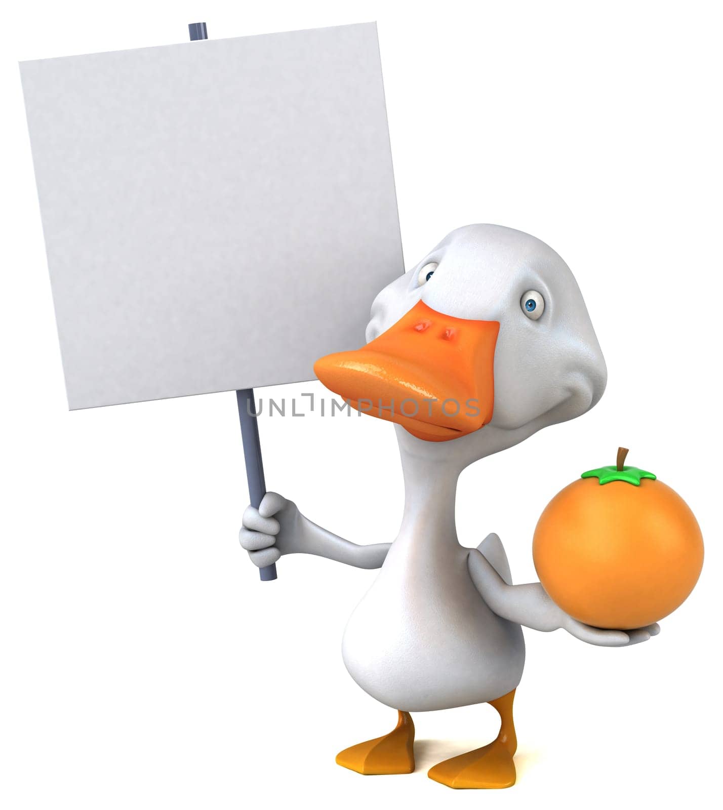 Fun duck - 3D Illustration