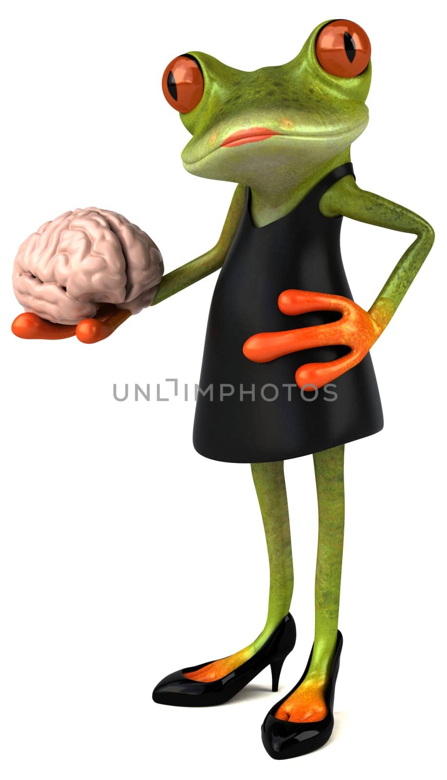 Fun frog - 3D Illustration