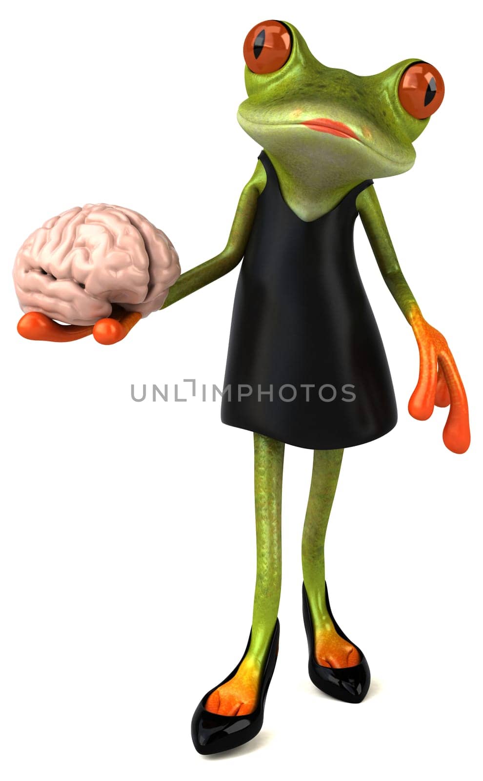 Fun frog - 3D Illustration