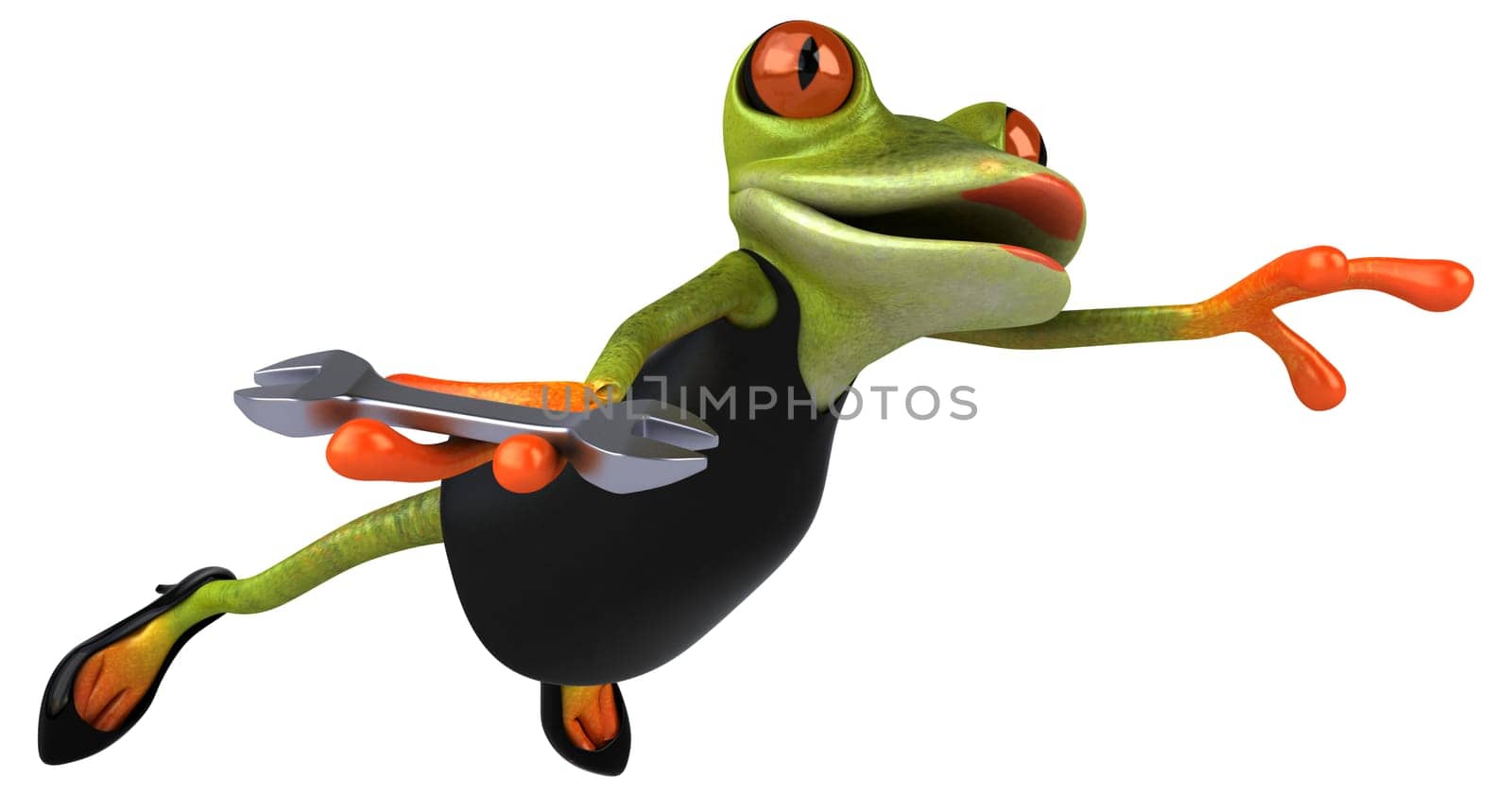 Fun frog - 3D Illustration