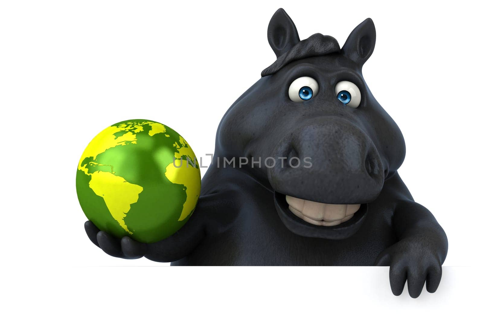 Fun horse - 3D Illustration
