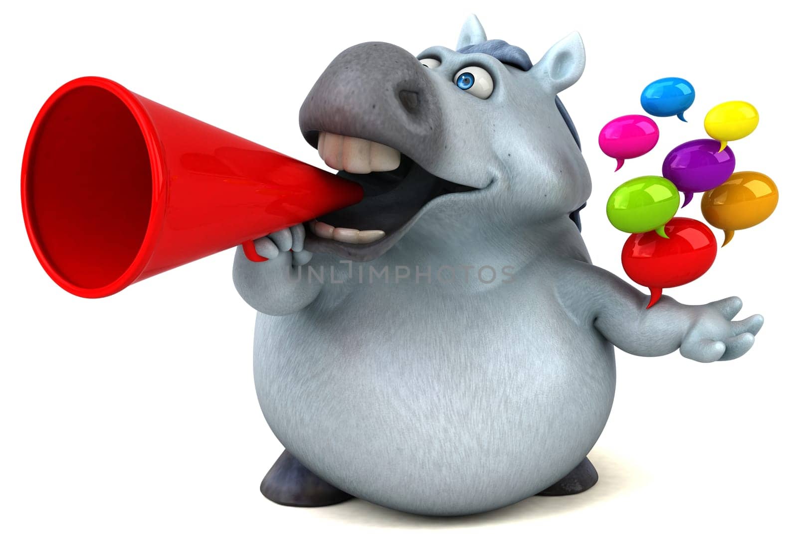 Fun horse - 3D Illustration