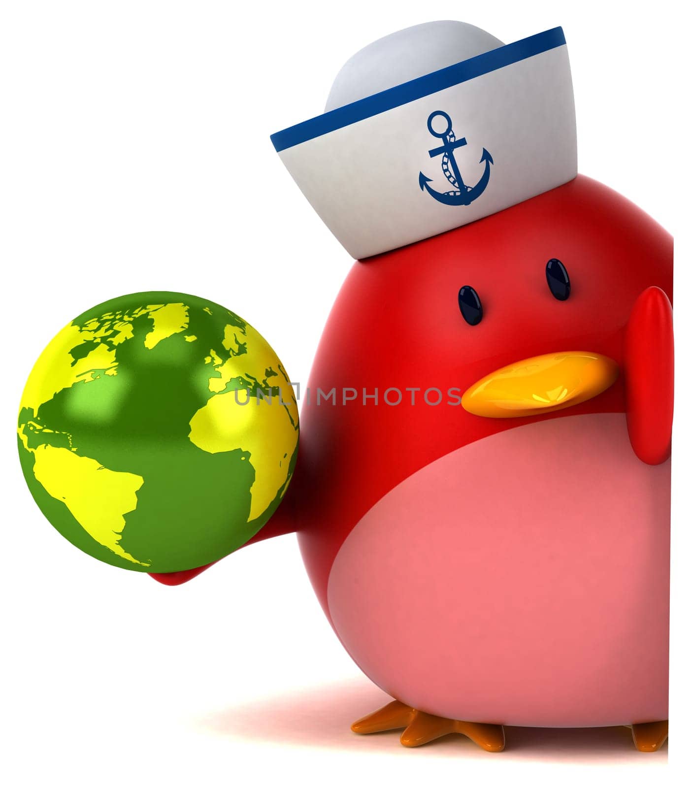 Red bird - 3D Illustration