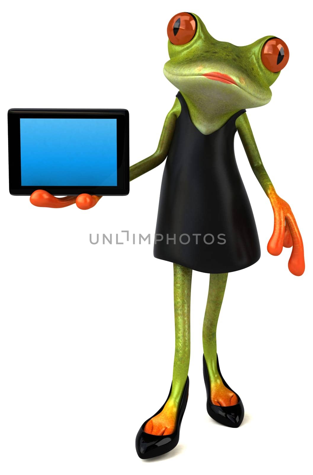 Fun frog - 3D Illustration