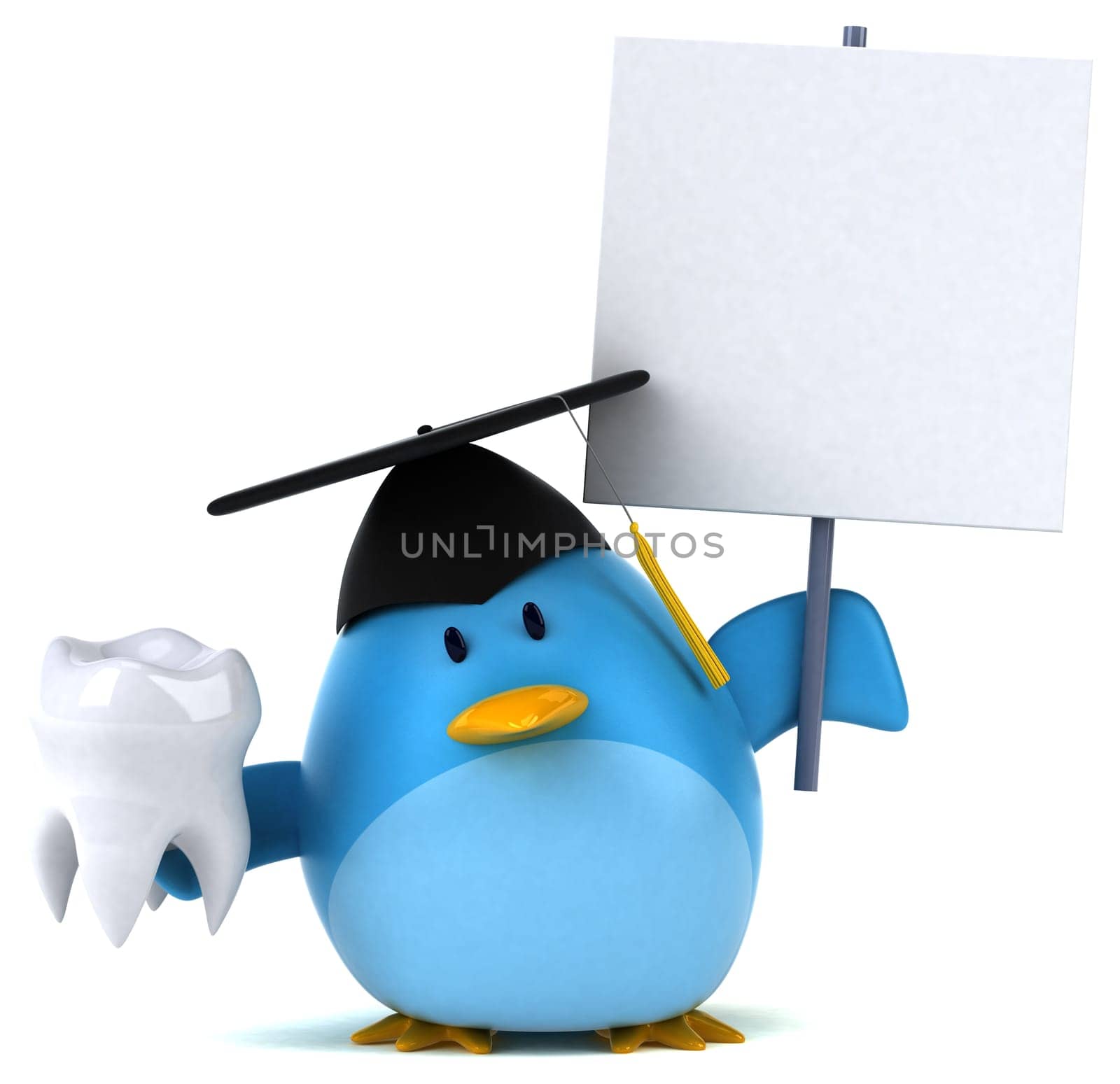 Blue bird - 3D Illustration