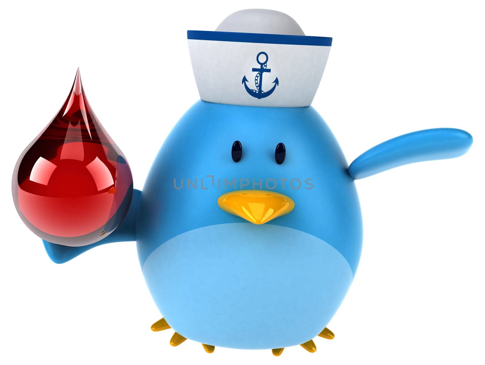 Blue bird - 3D Illustration