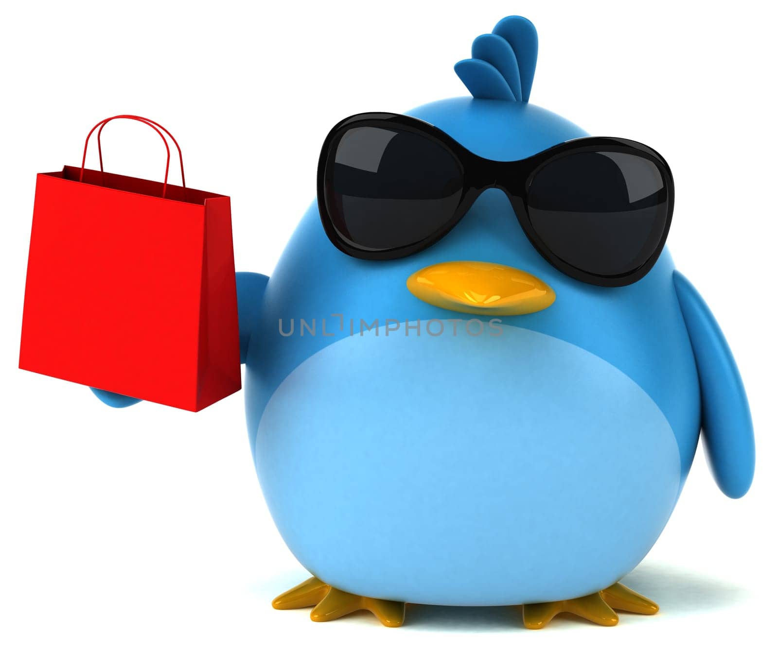 Blue bird - 3D Illustration