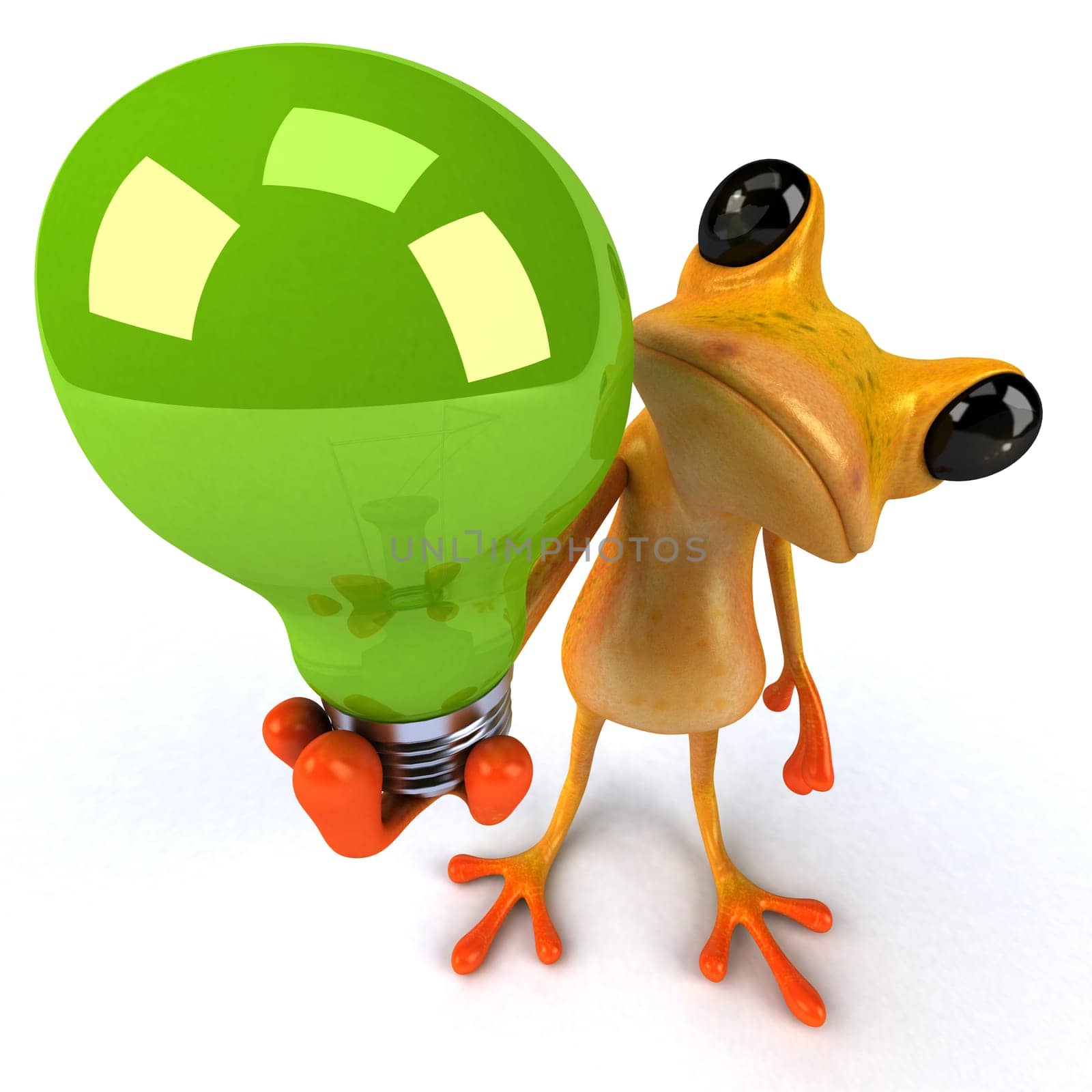 Fun frog - 3D Illustration