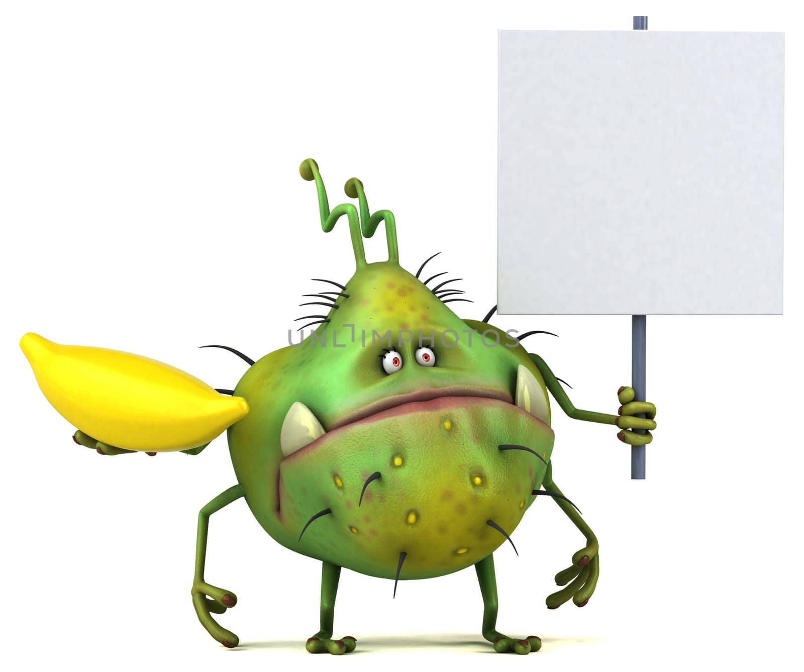 Fun germ - 3D Illustration