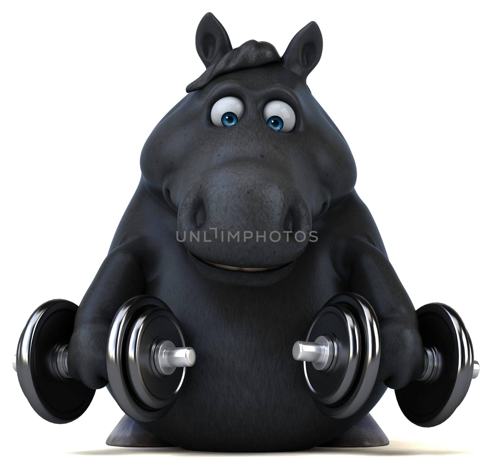 Fun horse - 3D Illustration