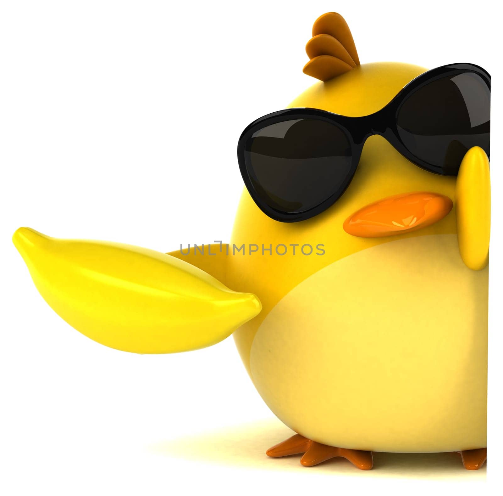 Yellow bird - 3D Illustration