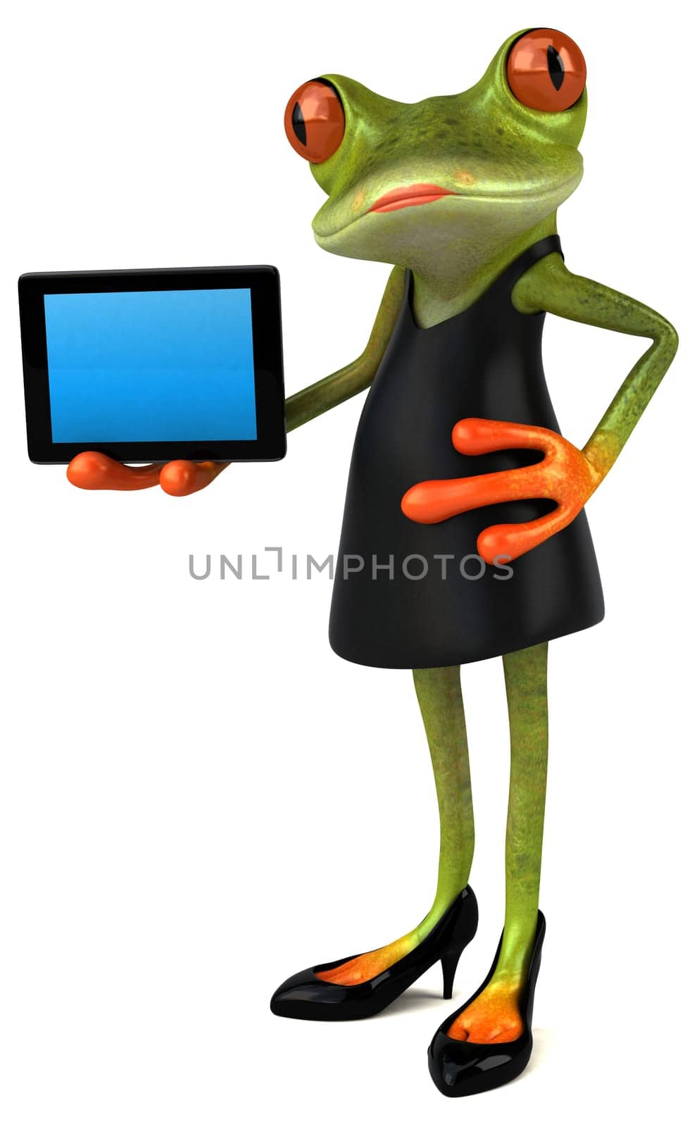 Fun frog - 3D Illustration