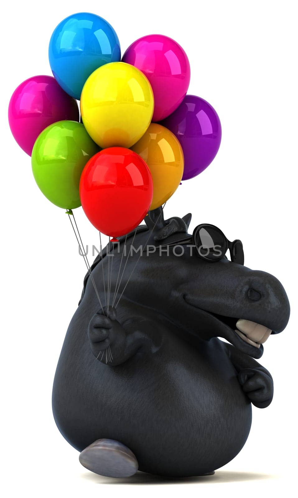 Fun horse - 3D Illustration