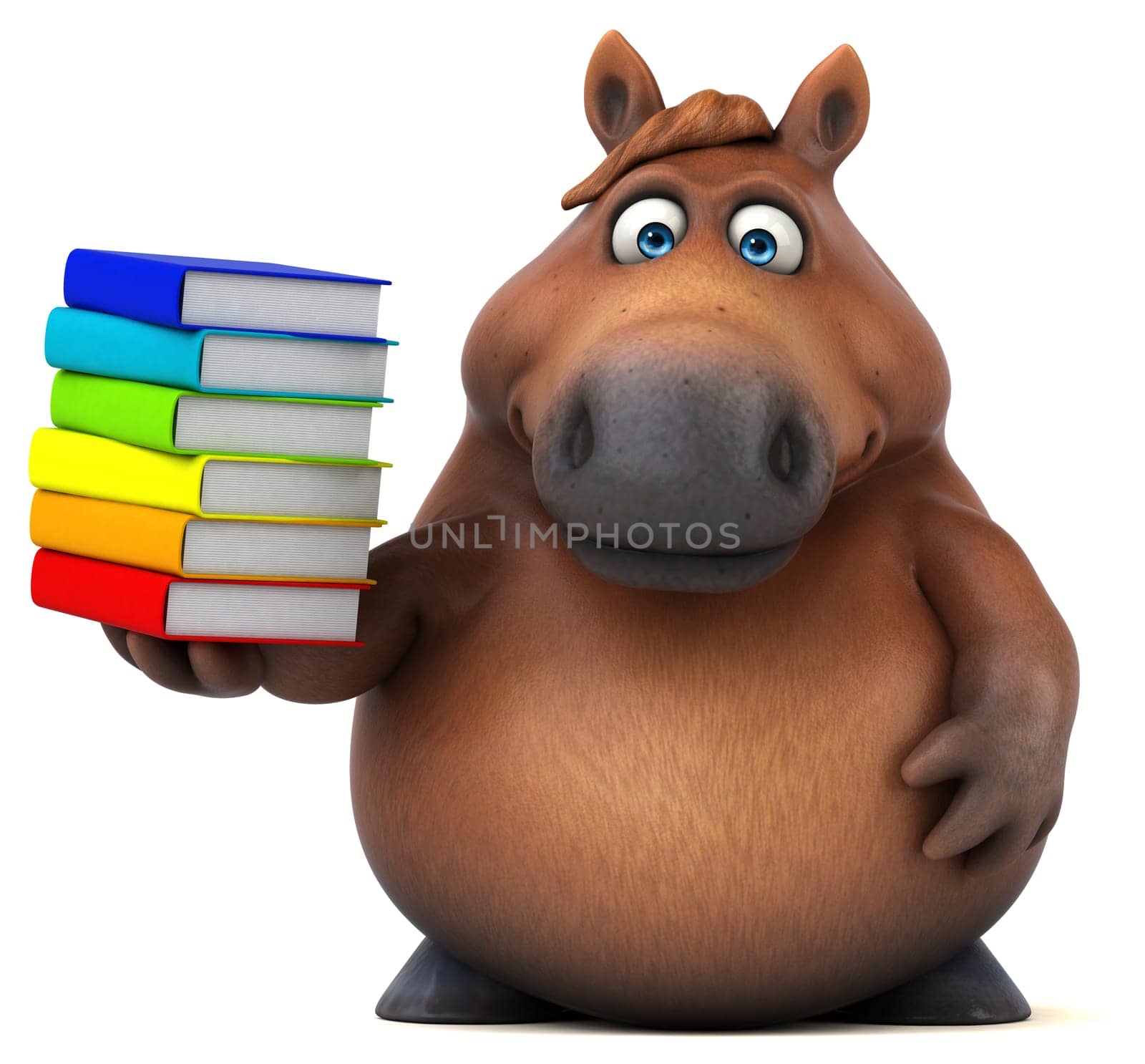 Fun horse - 3D Illustration