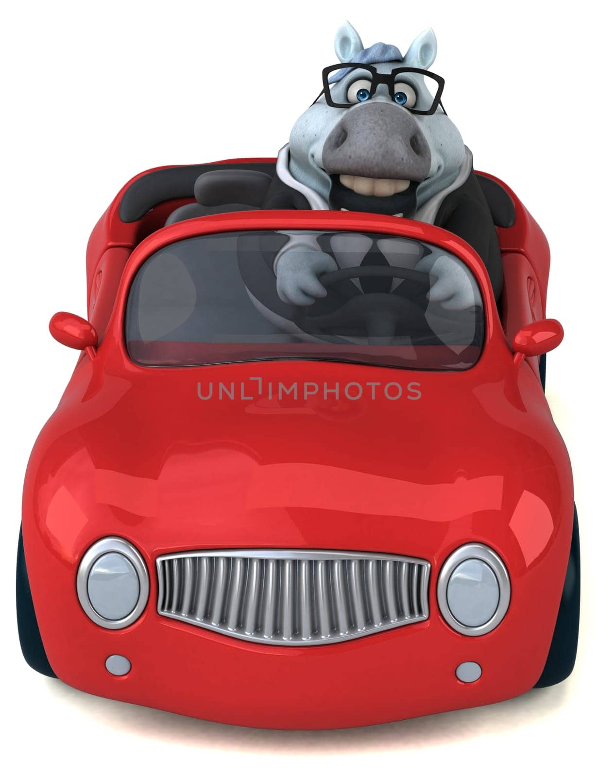 Fun horse - 3D Illustration