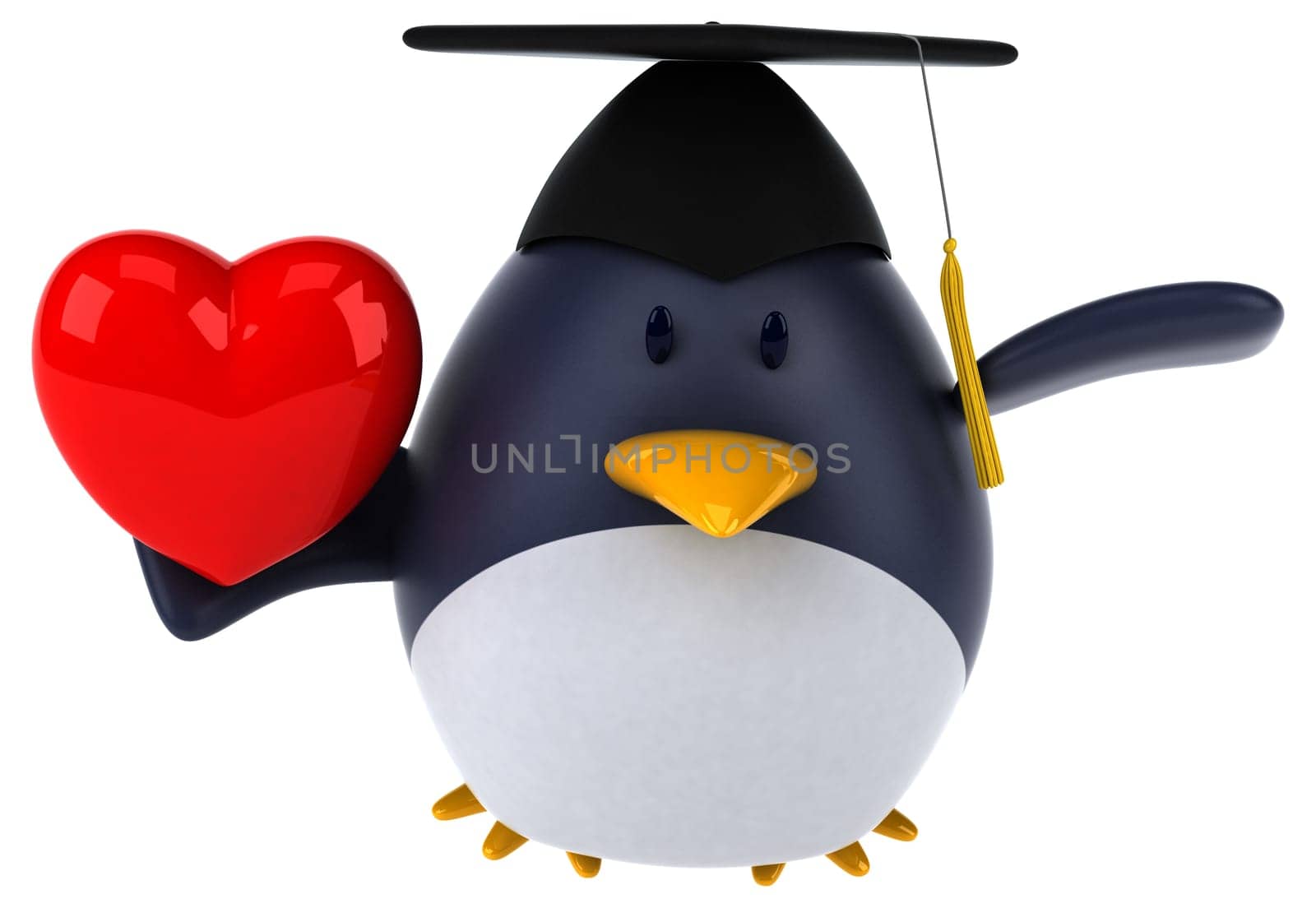 Fun penguin - 3D Illustration