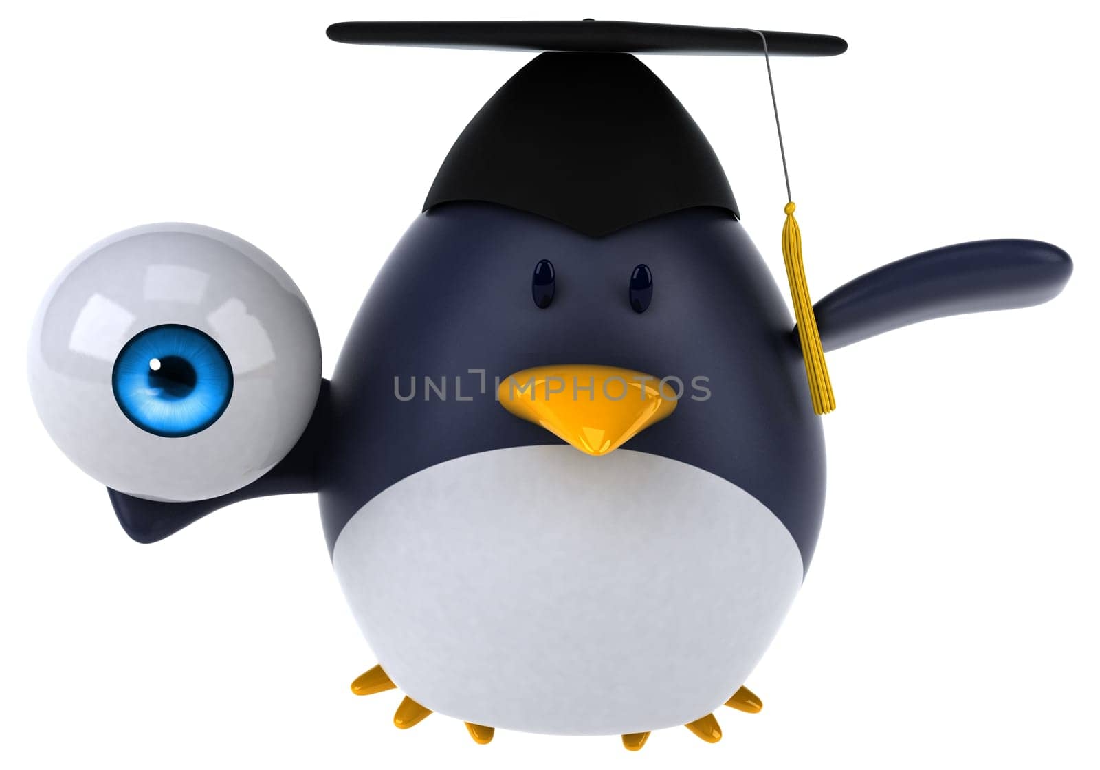 Fun penguin - 3D Illustration