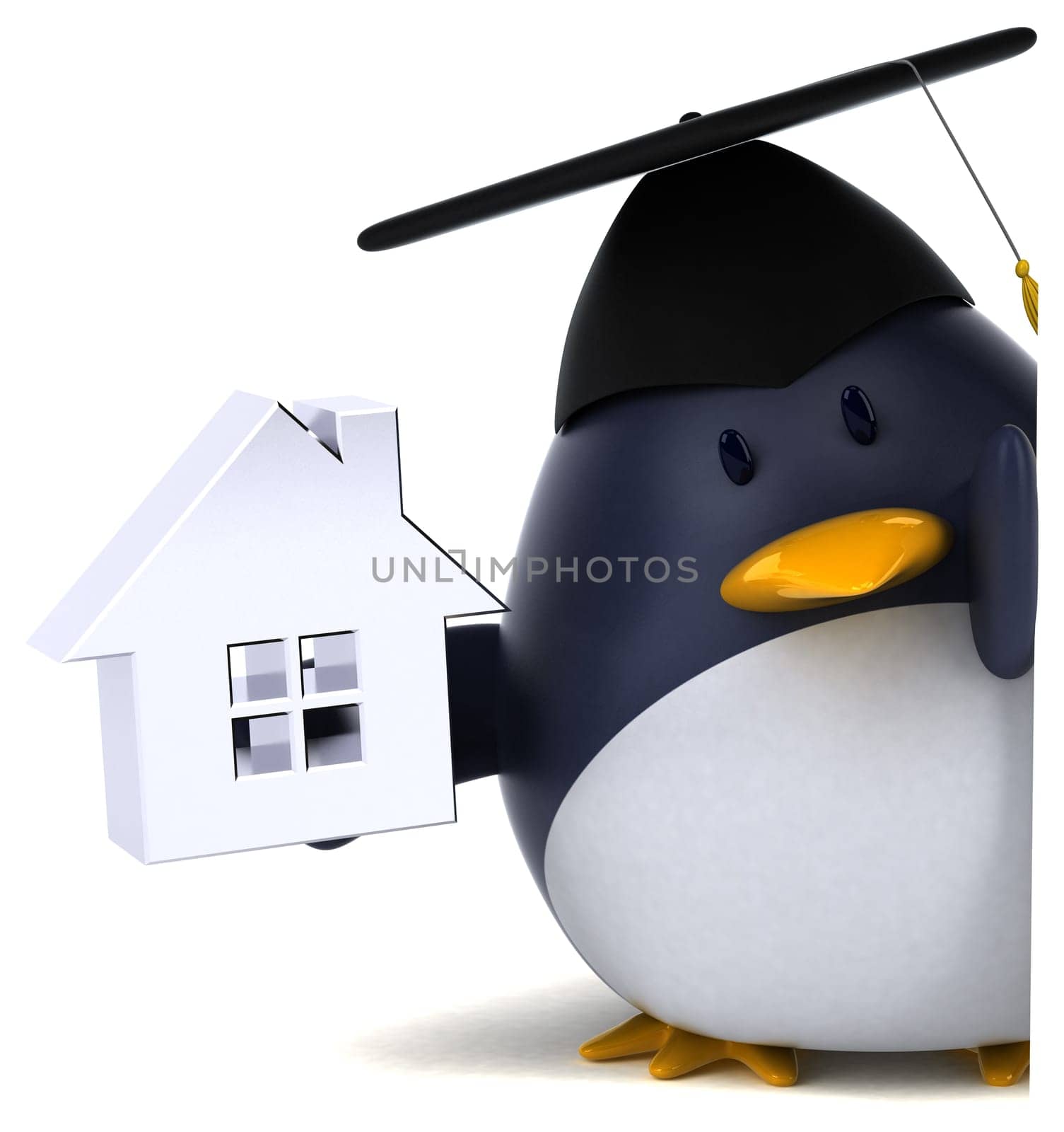 Fun penguin - 3D Illustration
