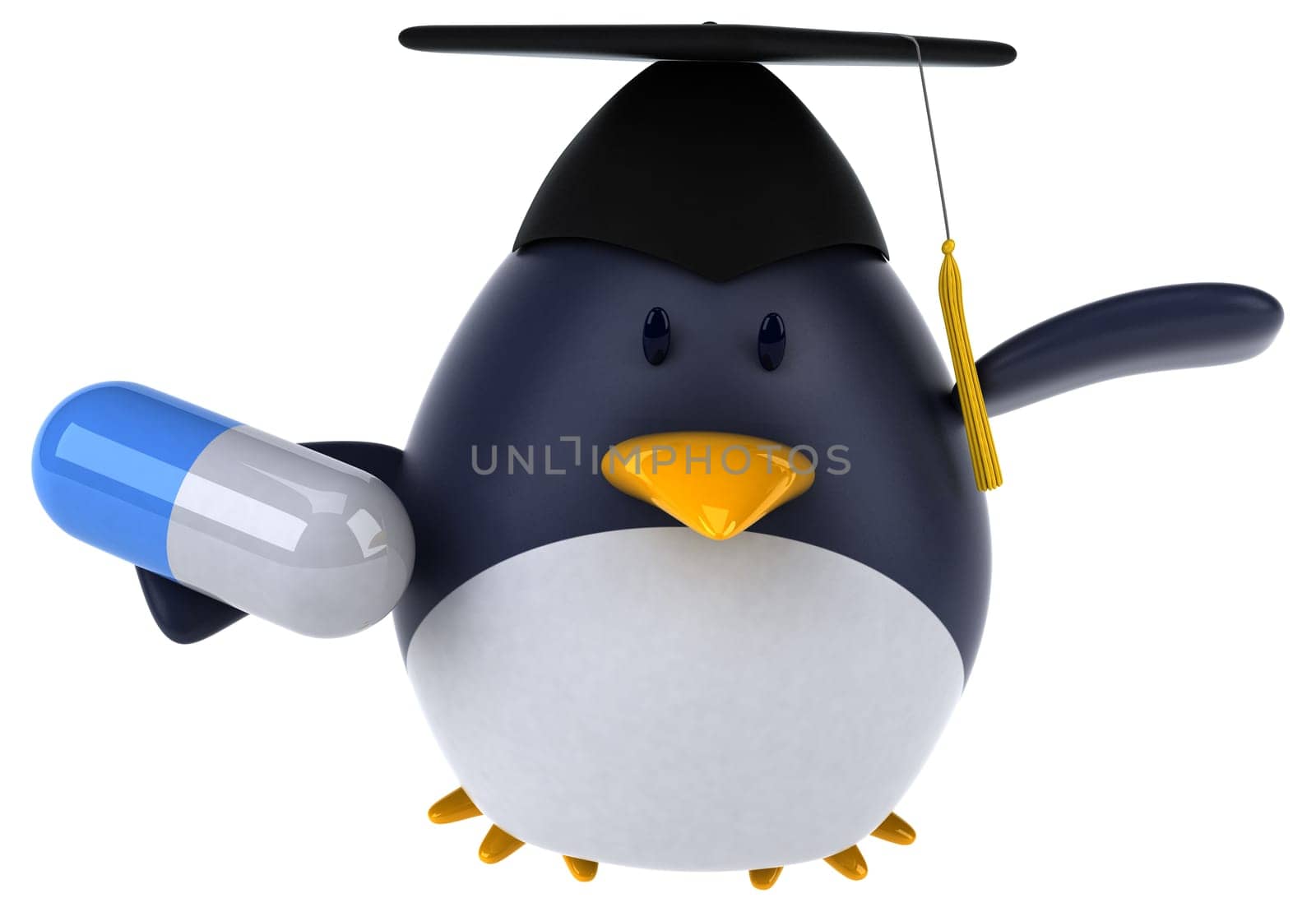 Fun penguin - 3D Illustration