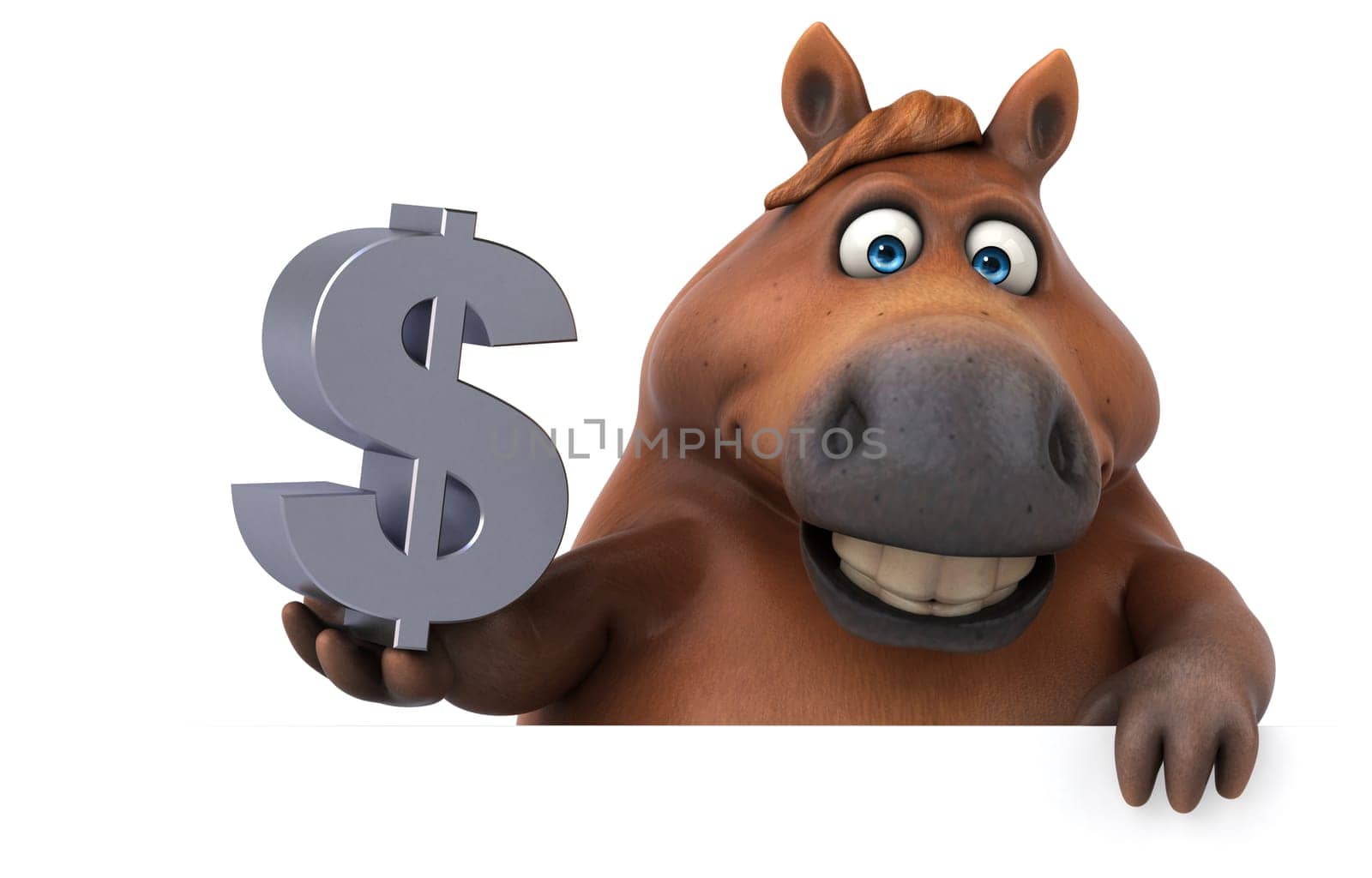 Fun horse - 3D Illustration